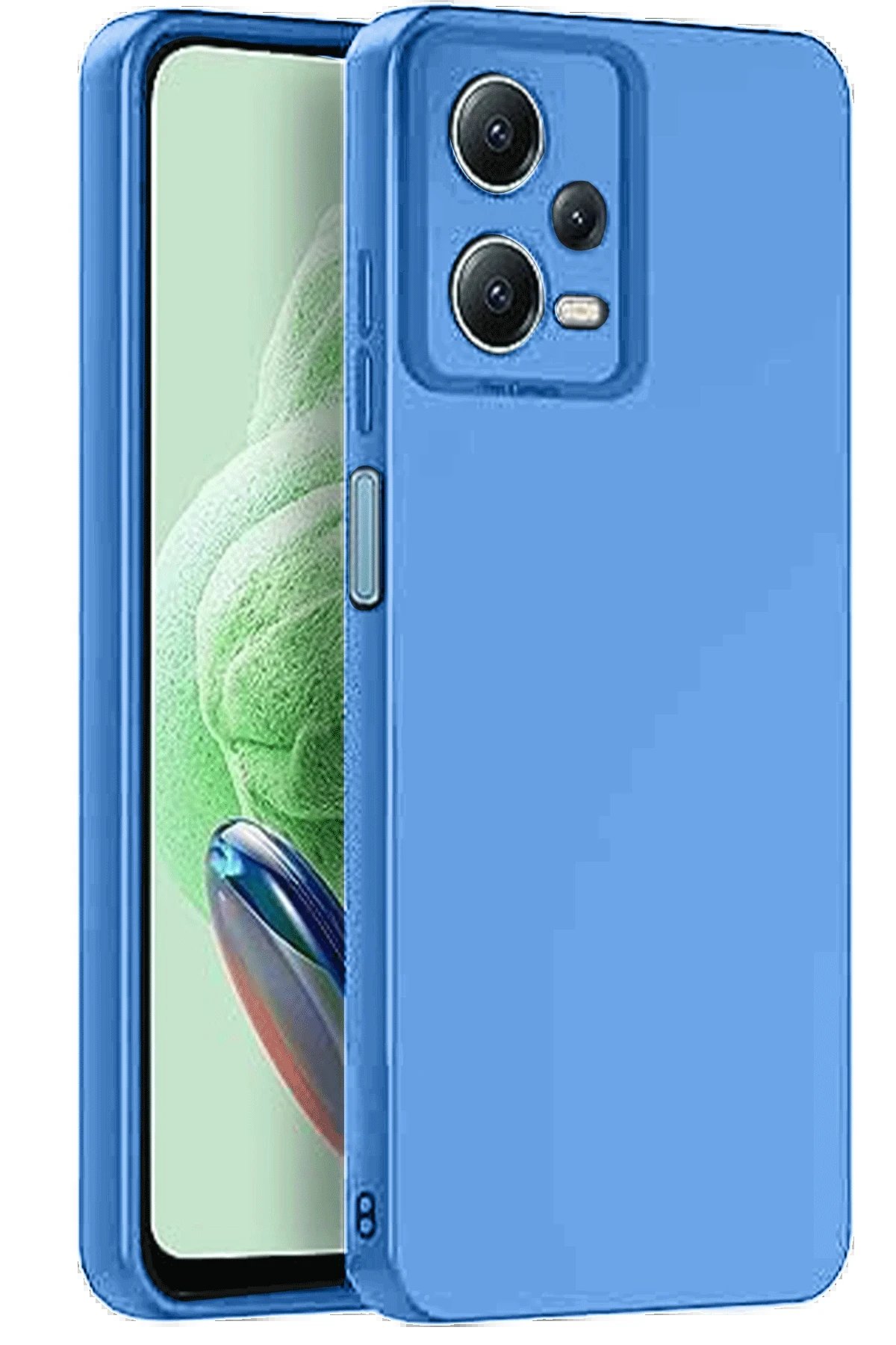 Newface Xiaomi Redmi Note 12 Pro 5G Kılıf Nano içi Kadife Silikon - Mavi