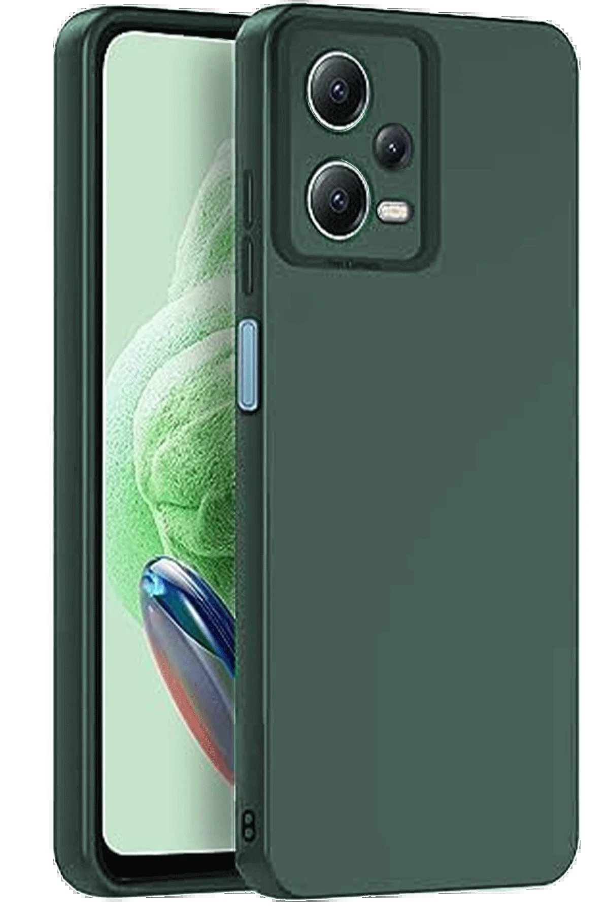 Newface Xiaomi Redmi Note 12 Pro 5G Kılıf Nano içi Kadife Silikon - Koyu Yeşil