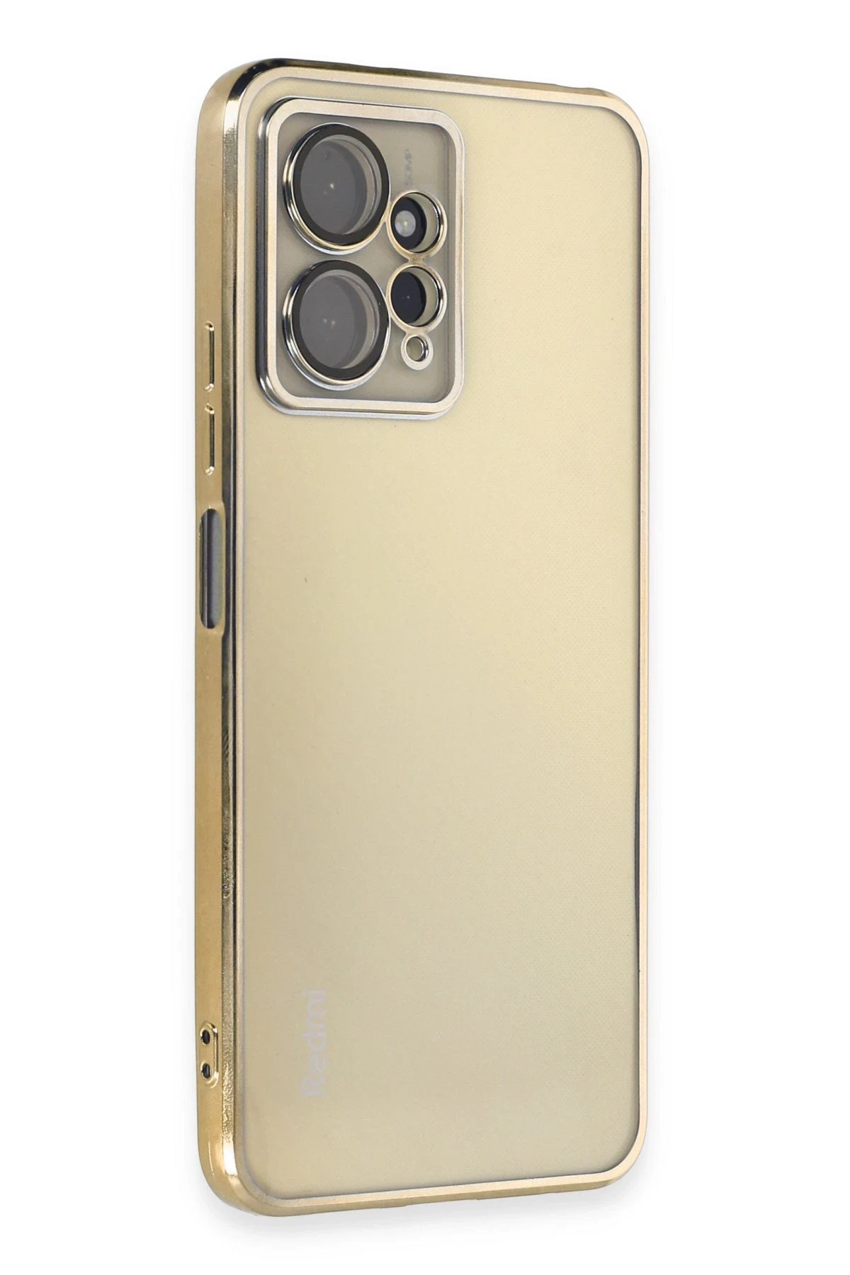 Newface Xiaomi Redmi Note 12 4G Kılıf Razer Lensli Silikon - Gold