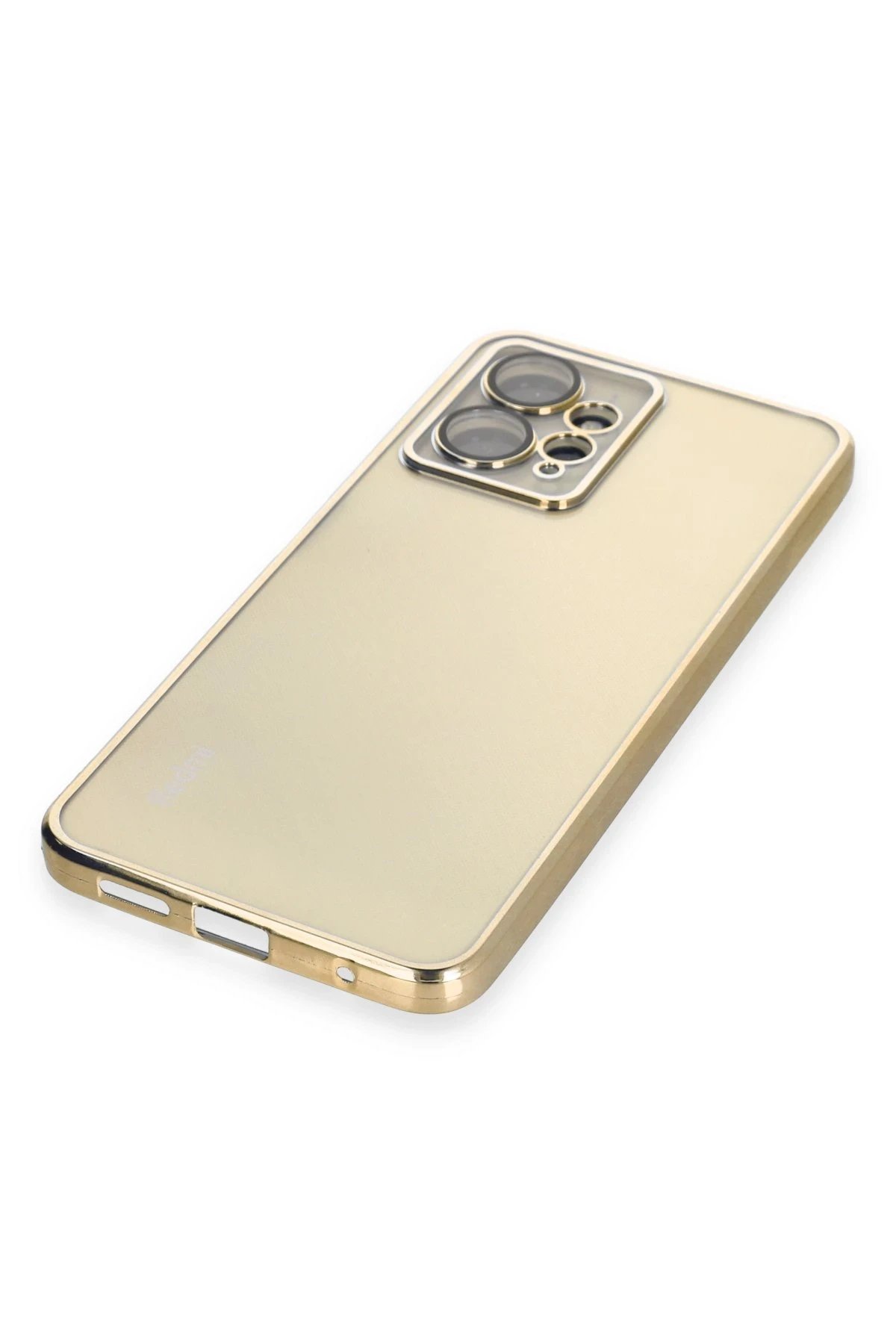 Newface Xiaomi Redmi Note 12 4G Kılıf Razer Lensli Silikon - Gold