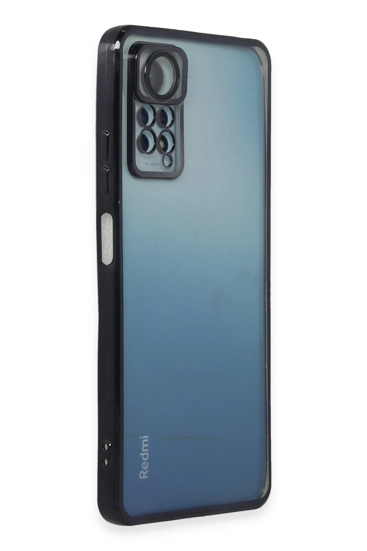 Newface Xiaomi Redmi Note 12 Pro 4G Kılıf Razer Lensli Silikon - Siyah