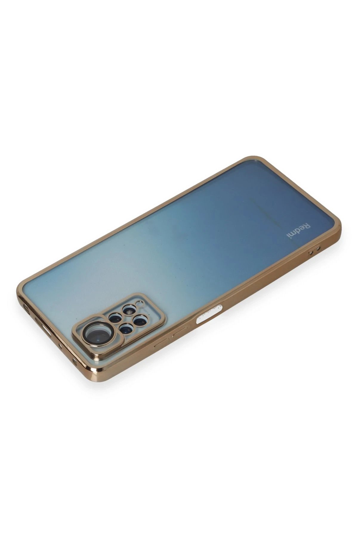 Newface Xiaomi Redmi Note 12 Pro 4G Kılıf Razer Lensli Silikon - Gold