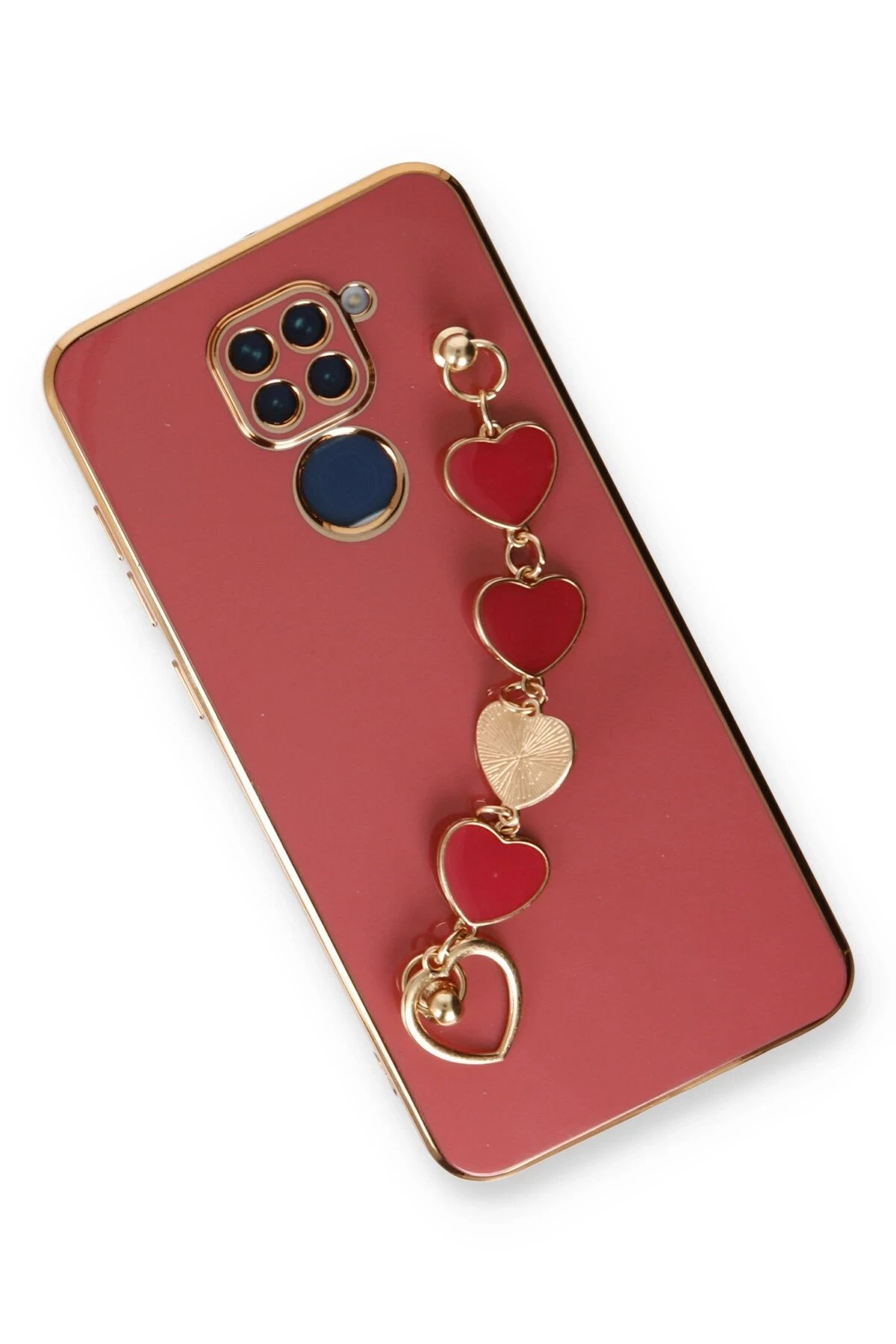 Newface Xiaomi Redmi Note 9 Kılıf Esila Silikon - Kırmızı