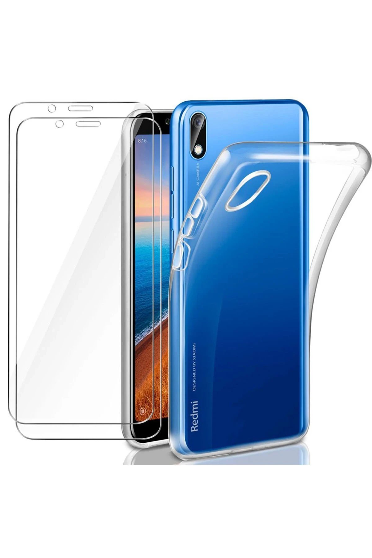 Newface Xiaomi Redmi 7A Kılıf Lüx Şeffaf Silikon