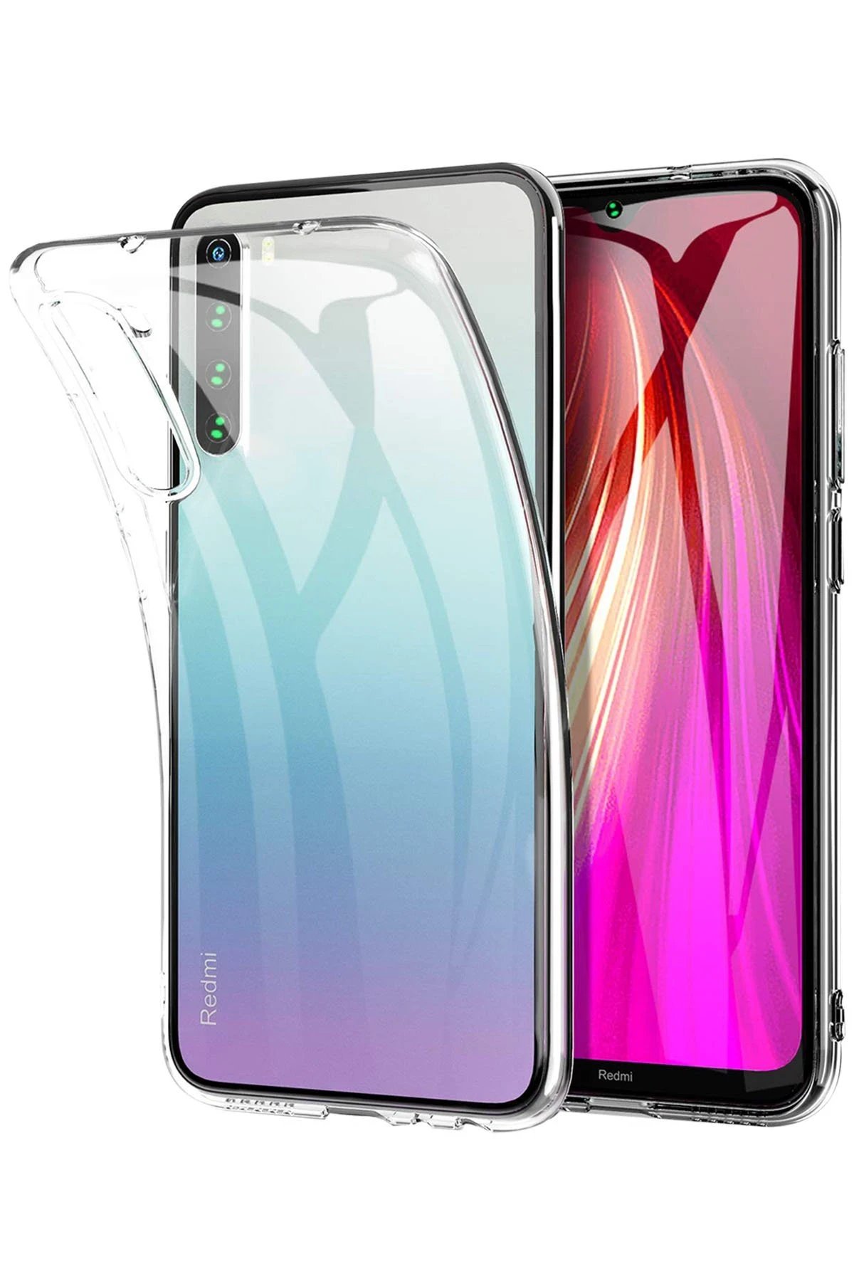 Newface Xiaomi Redmi Note 8 Kılıf Lüx Şeffaf Silikon