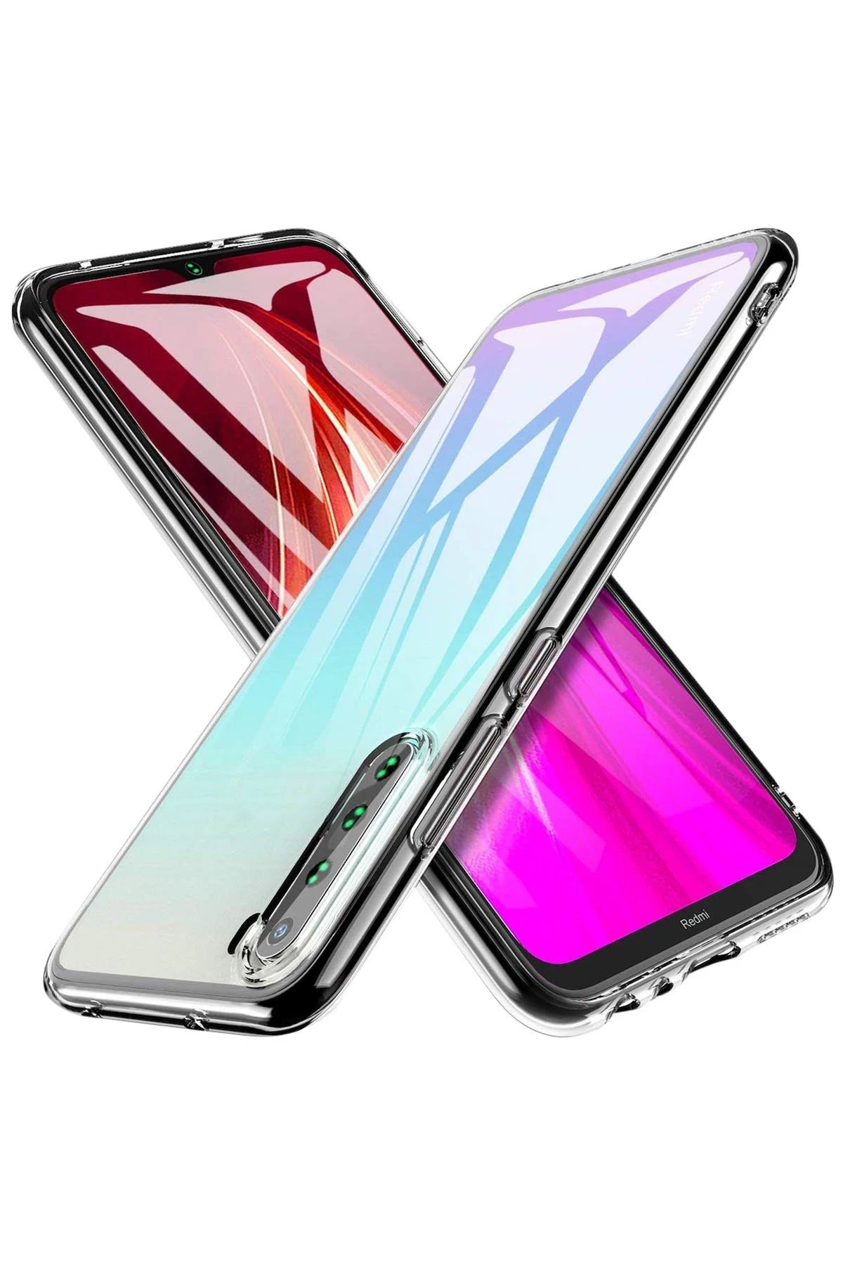 Newface Xiaomi Redmi Note 8 Kılıf Lüx Şeffaf Silikon