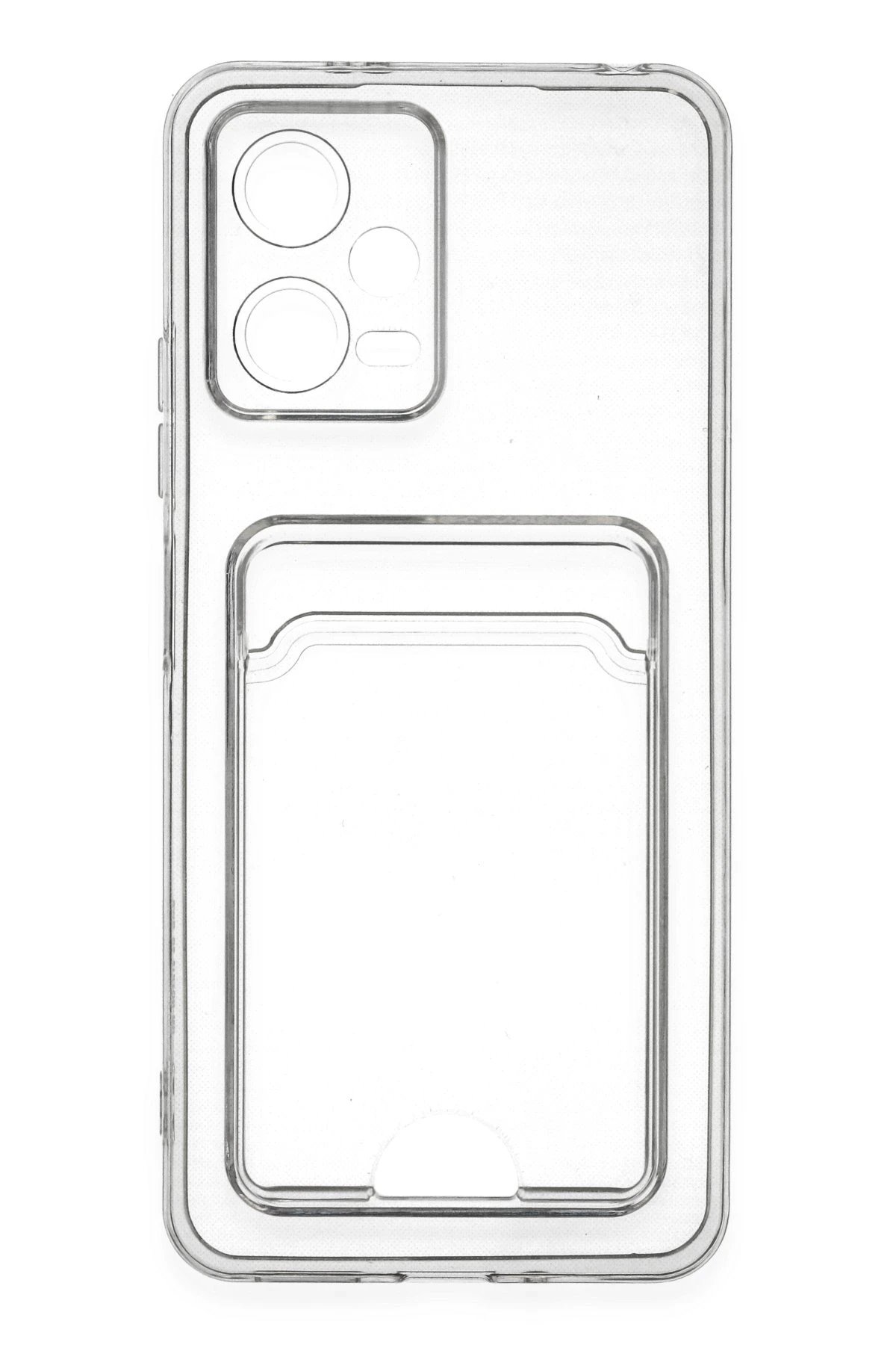 Newface Xiaomi Poco X5 5G Kılıf Kart Şeffaf Silikon - Şeffaf