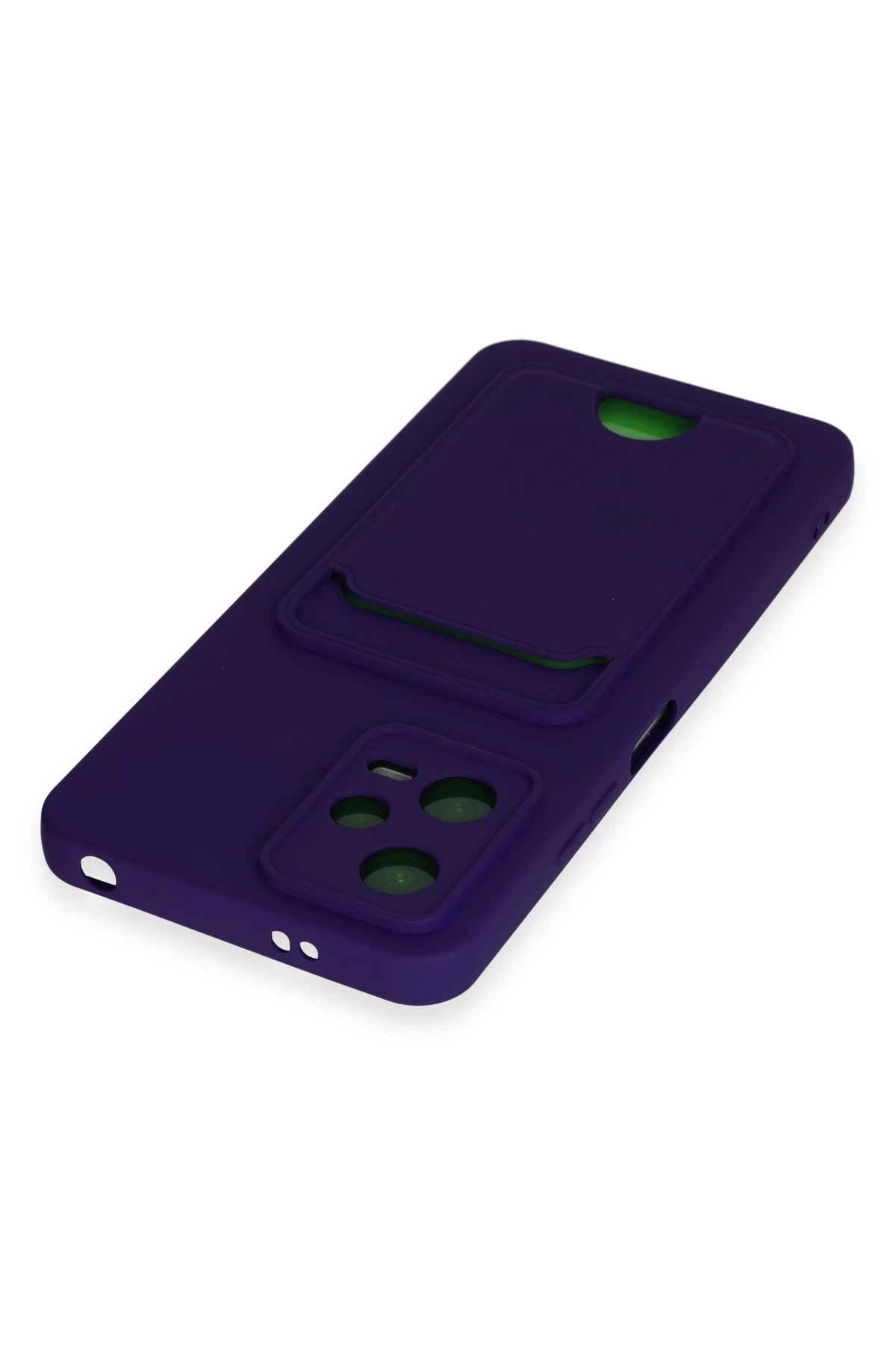 Newface Xiaomi Poco X5 5G Kılıf Kelvin Kartvizitli Silikon - Derin Mor