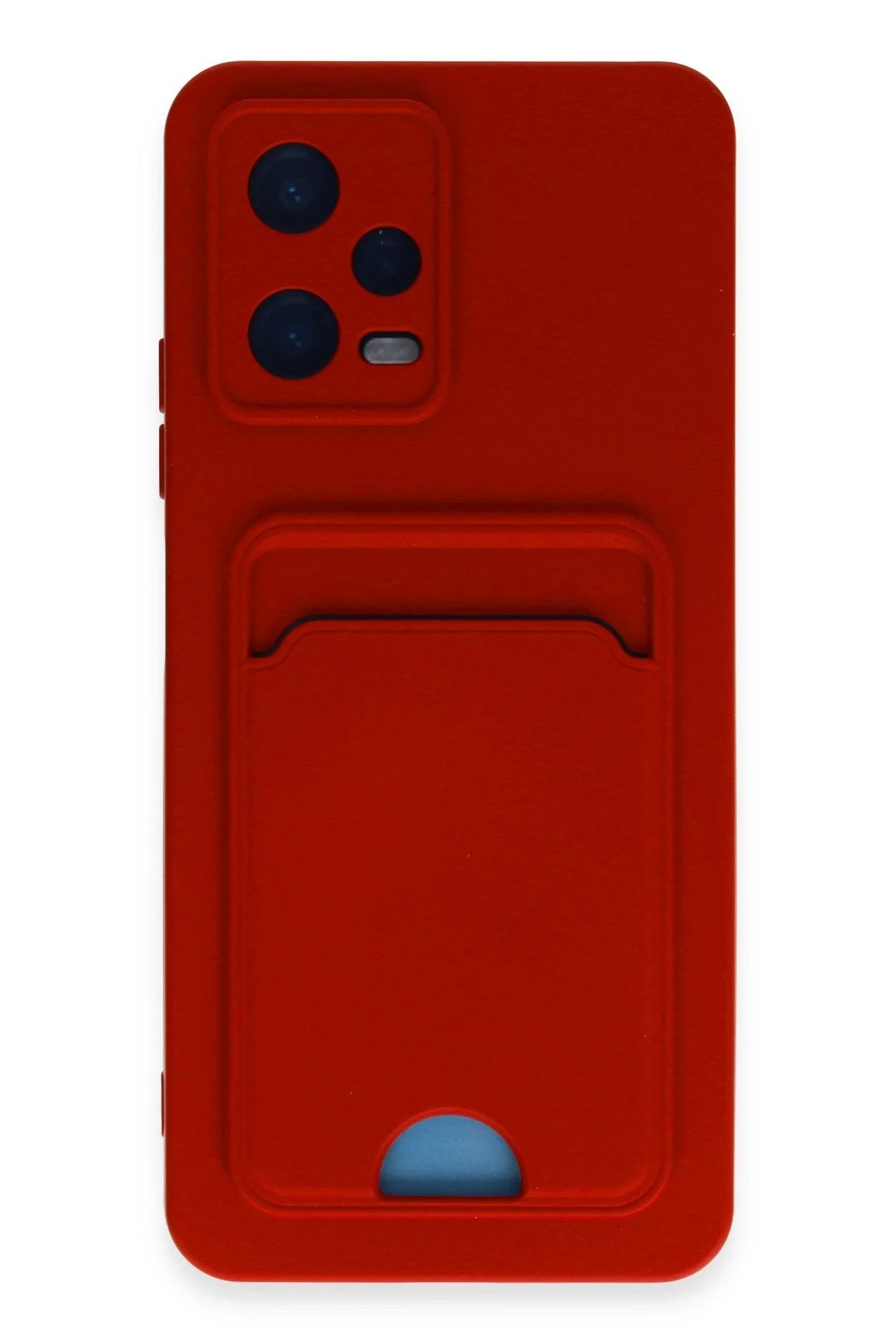 Newface Xiaomi Poco X5 5G Kılıf Kelvin Kartvizitli Silikon - Kırmızı