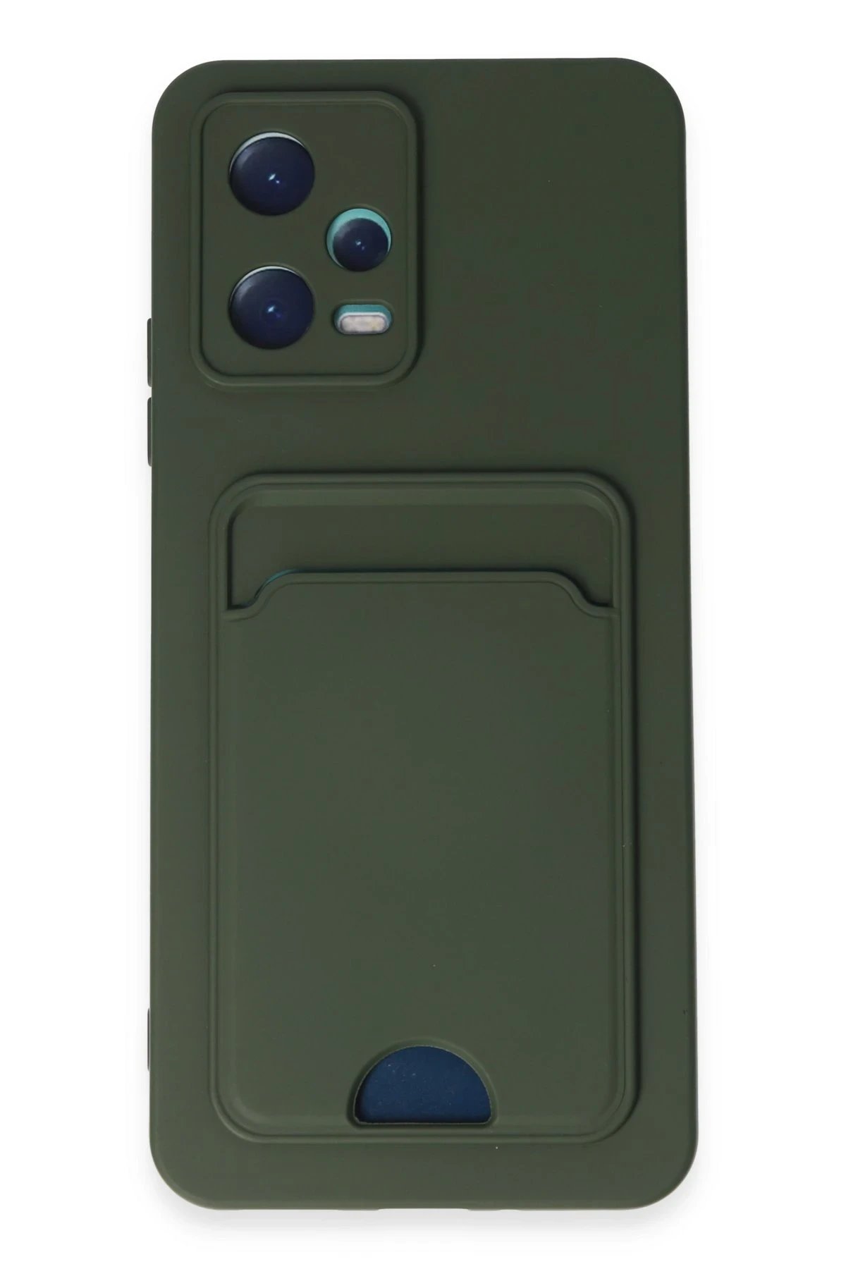 Newface Xiaomi Poco X5 5G Kılıf Kelvin Kartvizitli Silikon - Koyu Yeşil