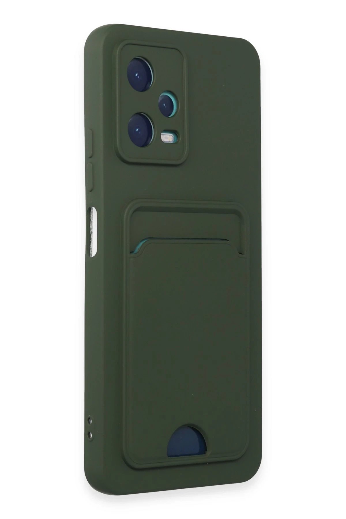 Newface Xiaomi Poco X5 5G Kılıf Kelvin Kartvizitli Silikon - Koyu Yeşil