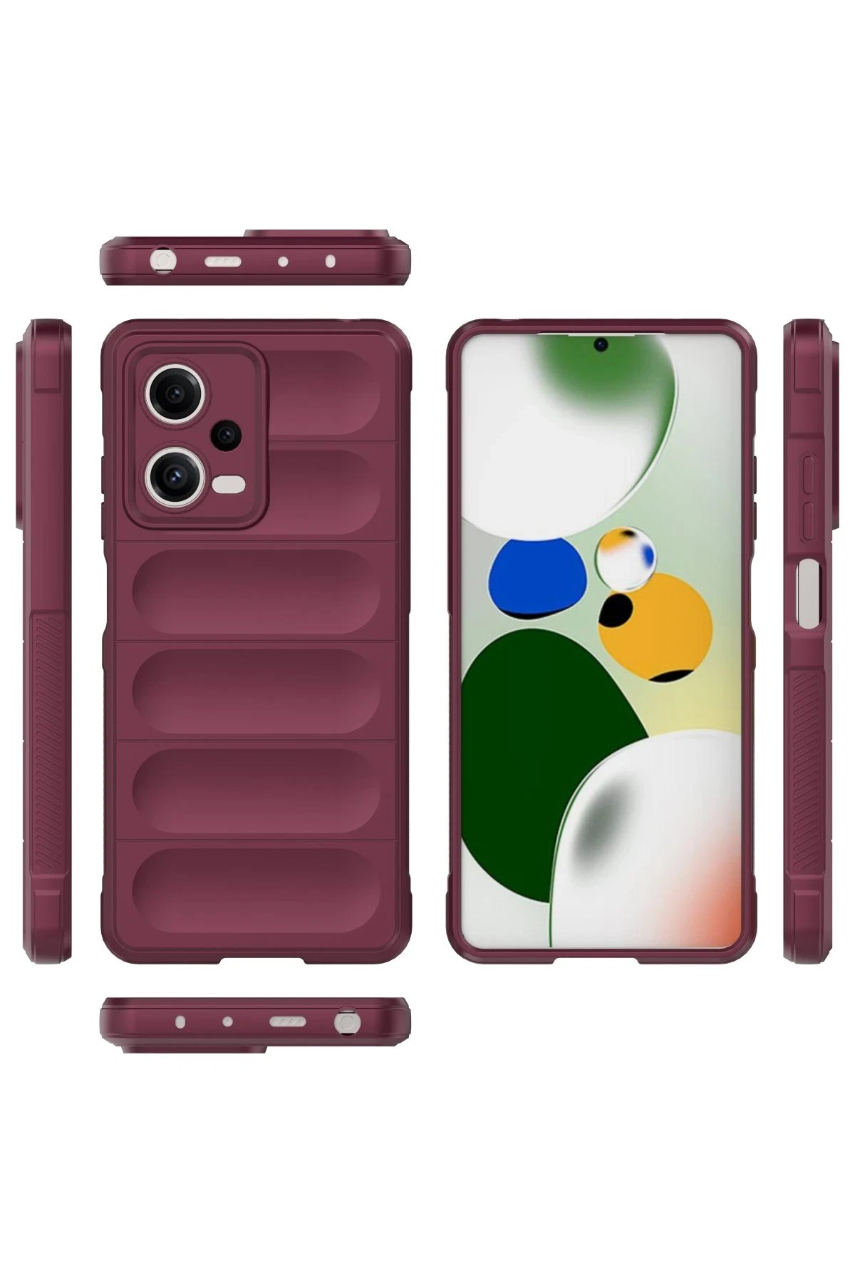 Newface Xiaomi Poco X5 5G Kılıf Optimum Silikon - Bordo