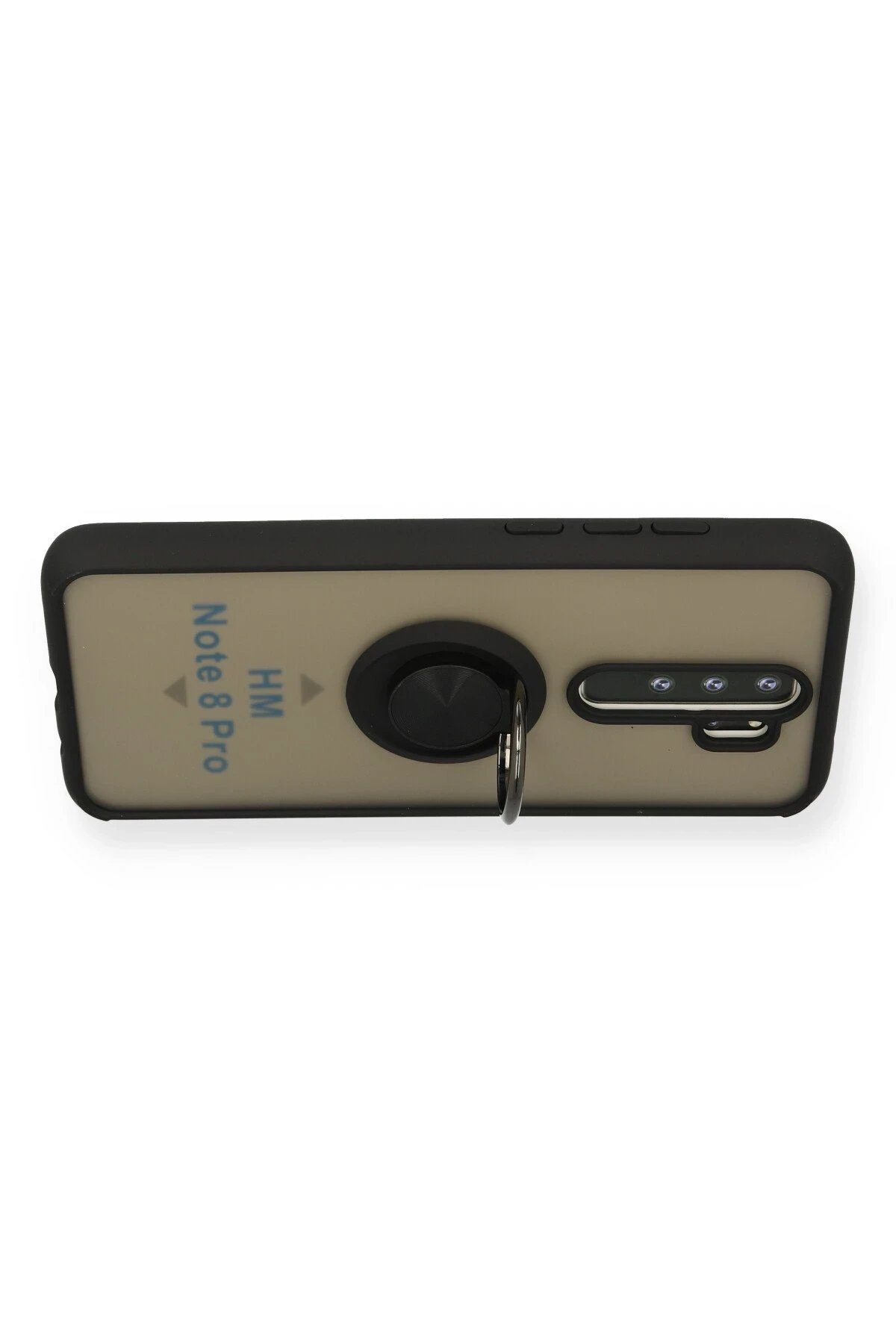 Newface Xiaomi Redmi Note 8 Pro Kılıf Montreal Yüzüklü Silikon Kapak - Siyah