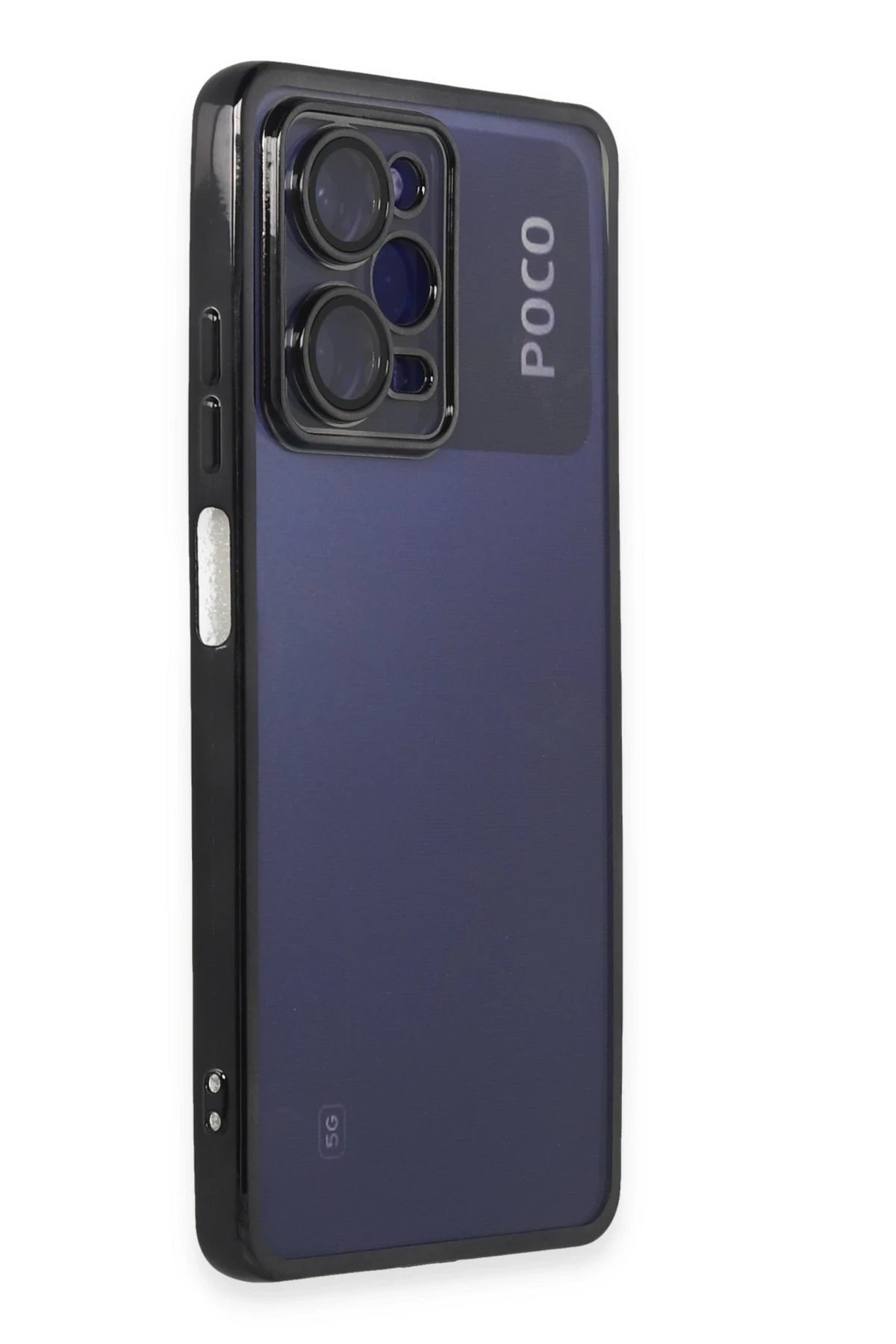 Newface Xiaomi Poco X5 Pro 5G Kılıf Razer Lensli Silikon - Siyah