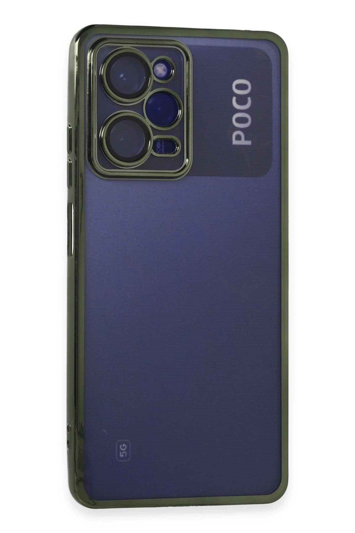 Newface Xiaomi Poco X5 Pro 5G Kılıf Razer Lensli Silikon - Yeşil