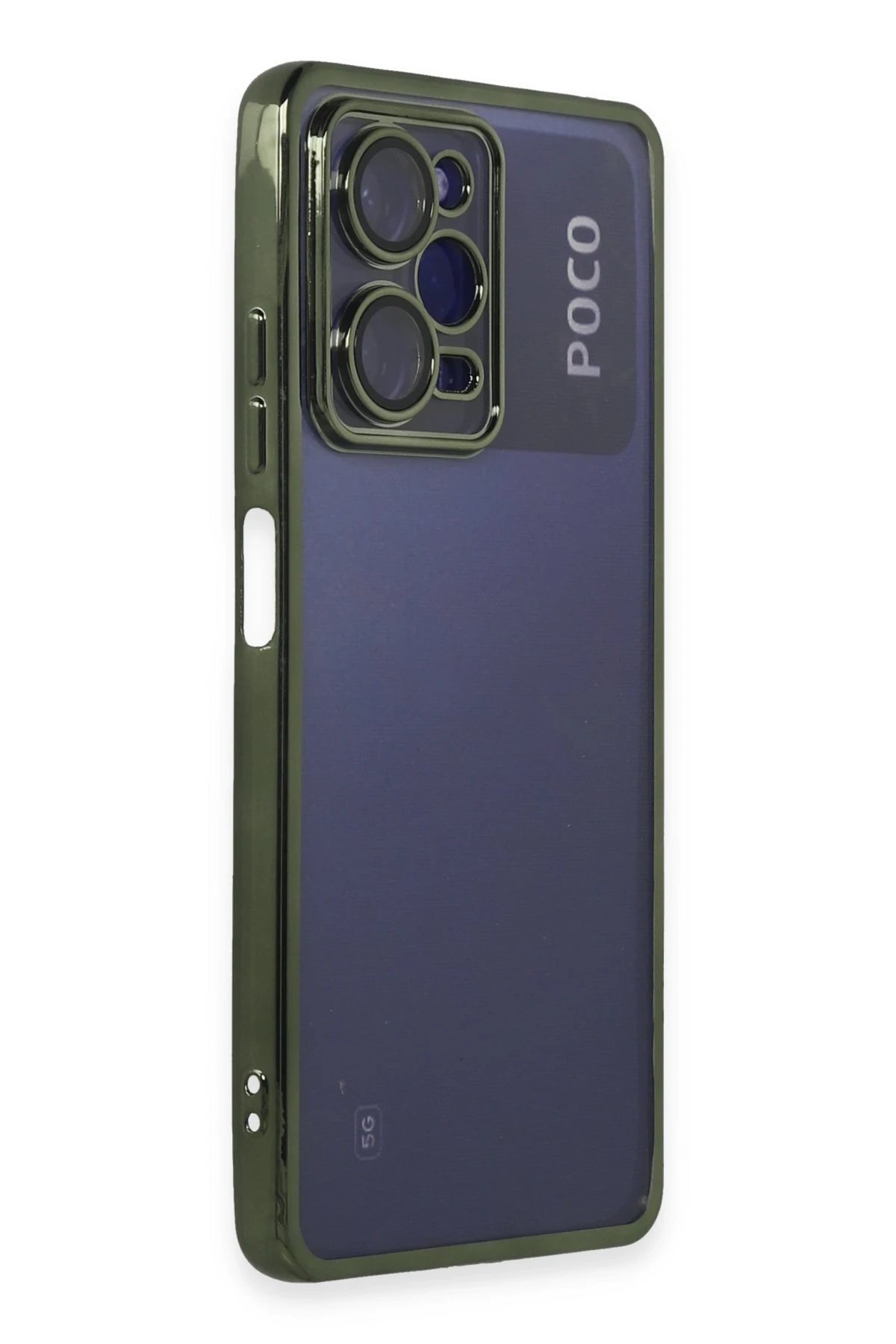 Newface Xiaomi Poco X5 Pro 5G Kılıf Razer Lensli Silikon - Yeşil