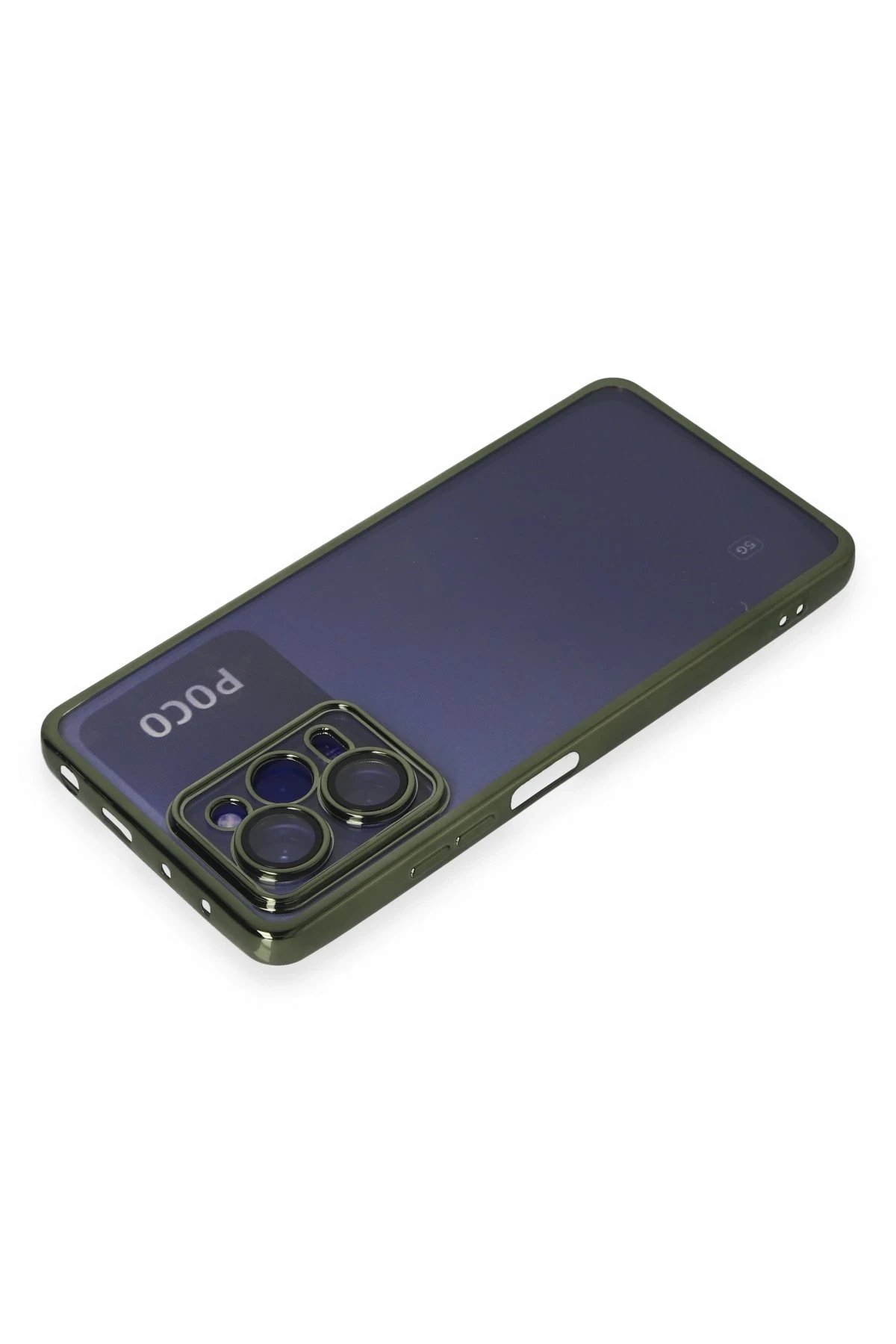 Newface Xiaomi Poco X5 Pro 5G Kılıf Razer Lensli Silikon - Yeşil