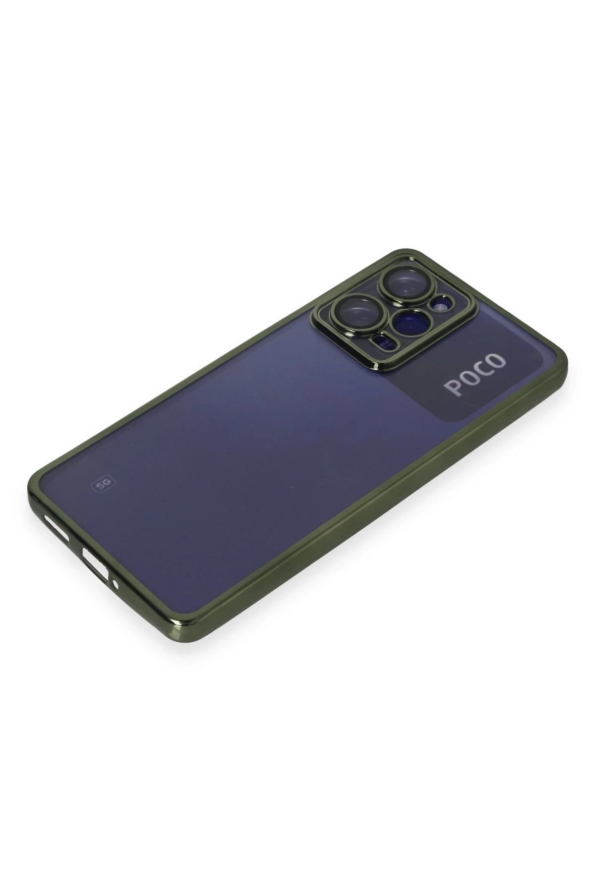 Newface Xiaomi Poco X5 Pro 5G Kılıf Razer Lensli Silikon - Yeşil