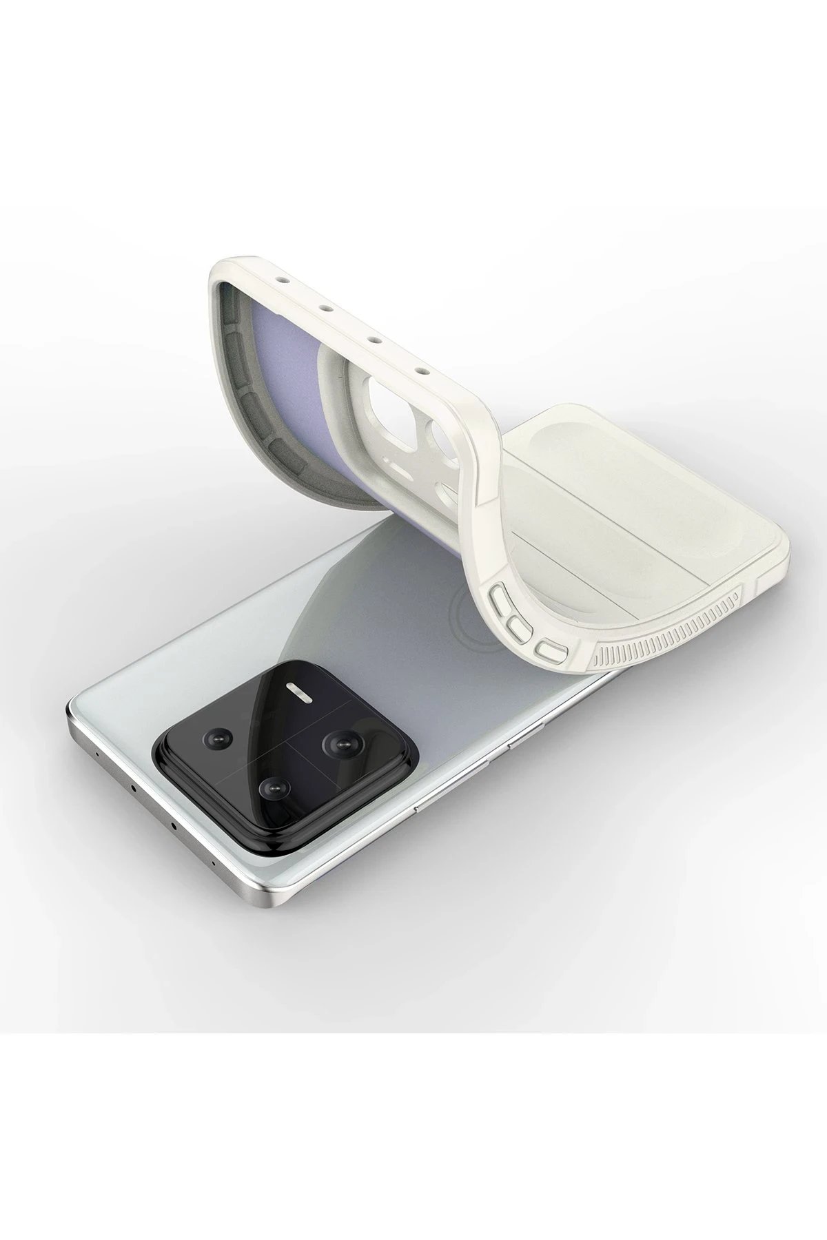 Newface Xiaomi Mi 13 Kılıf Optimum Silikon - Krem