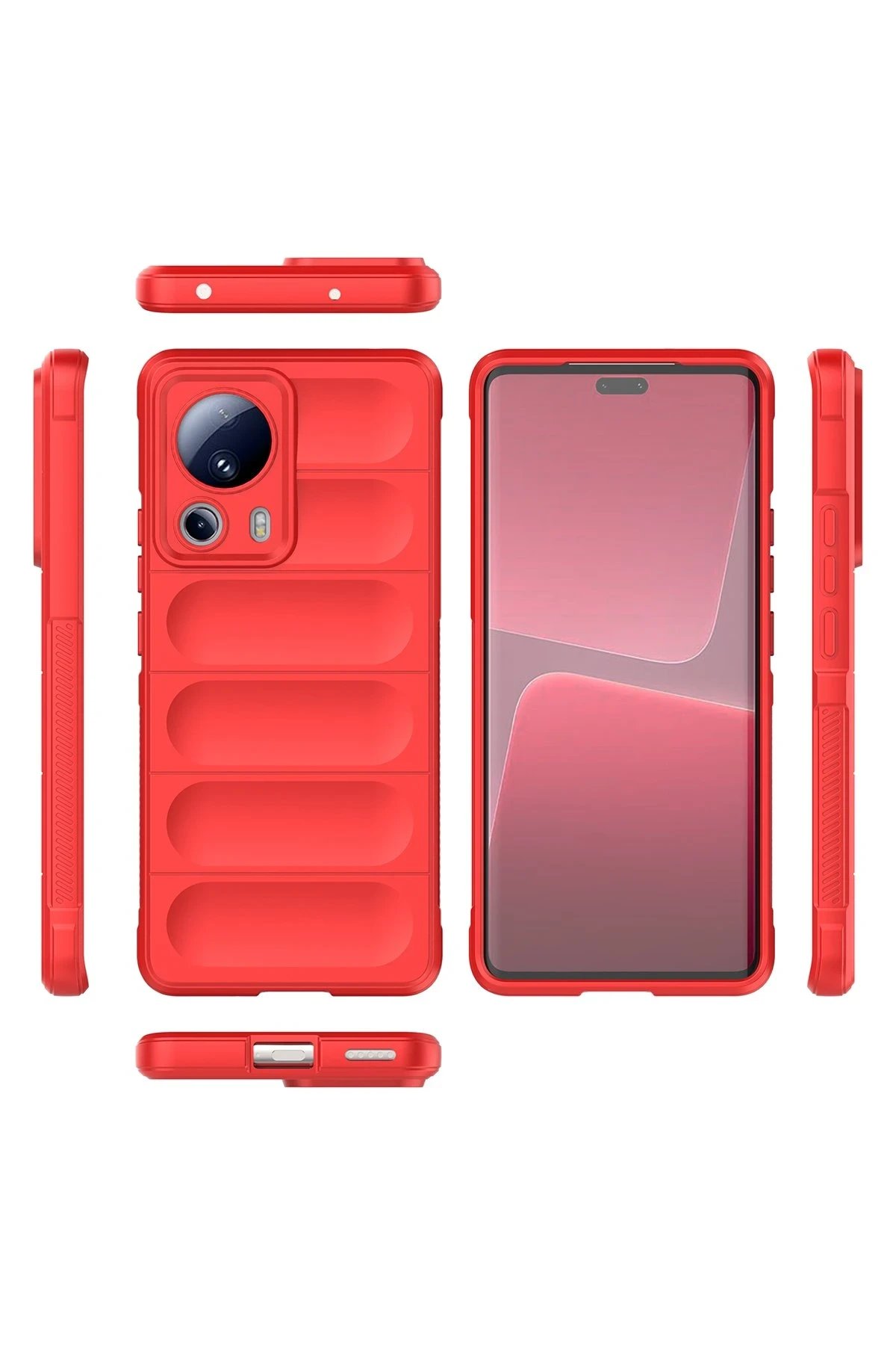 Newface Xiaomi Mi 13 Lite Kılıf Optimum Silikon - Kırmızı