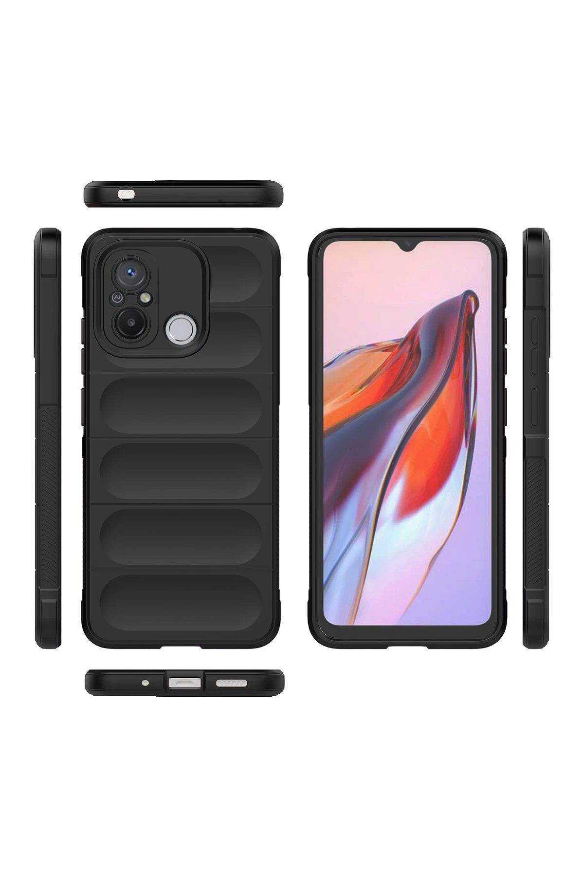 Newface Xiaomi Redmi 12C Kılıf Optimum Silikon - Siyah