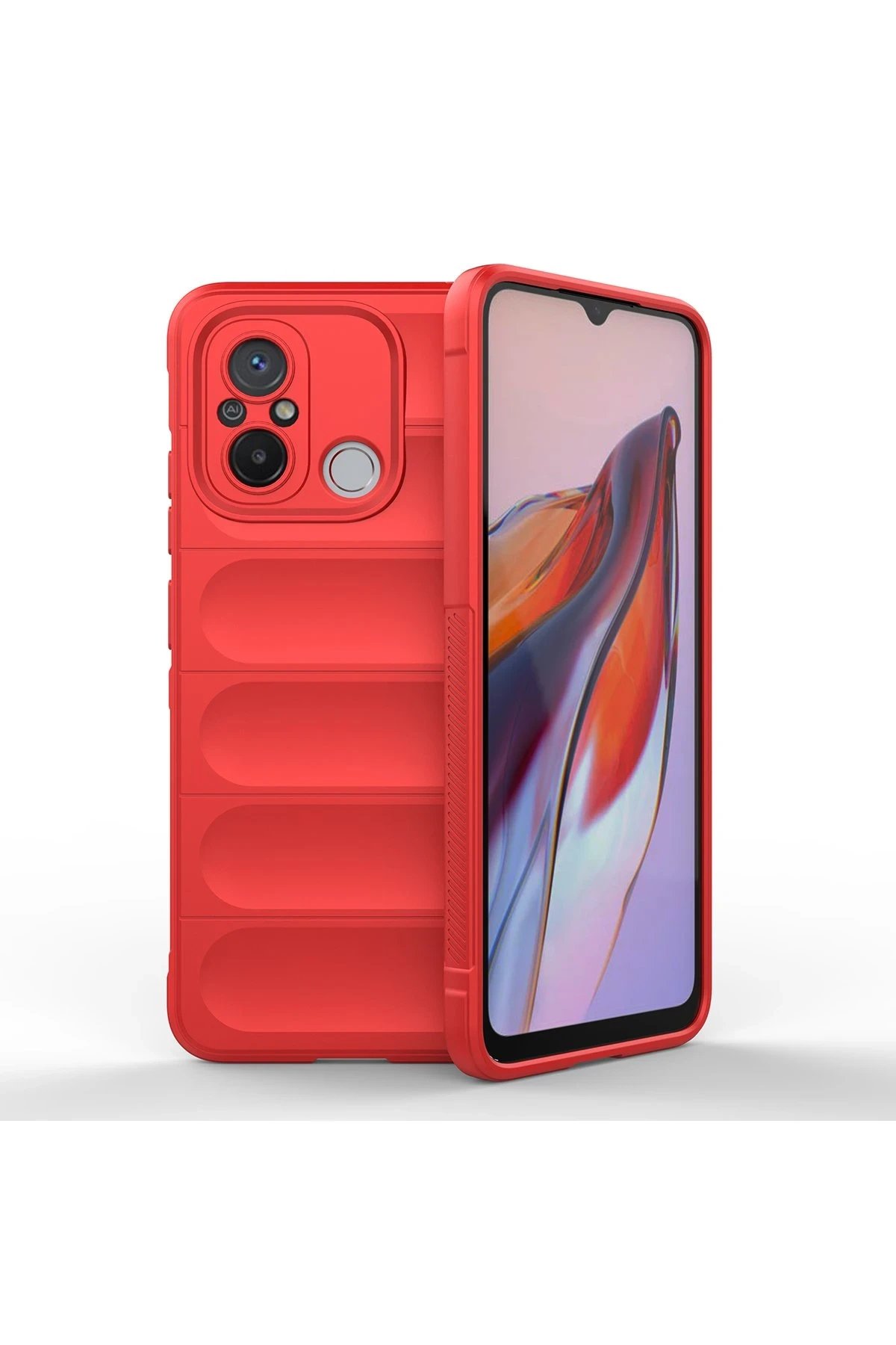 Newface Xiaomi Redmi 12C Kılıf Optimum Silikon - Kırmızı