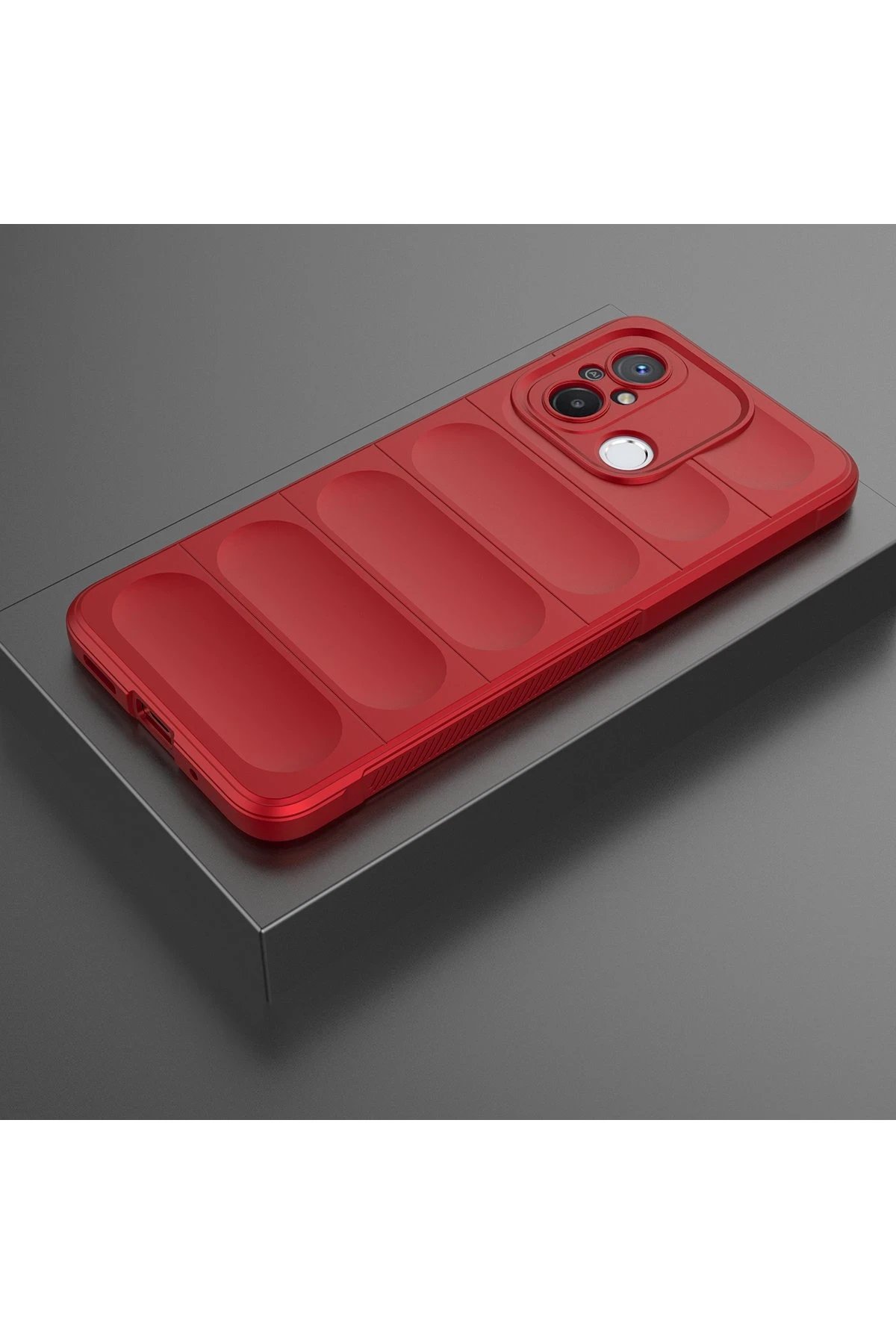 Newface Xiaomi Redmi 12C Kılıf Optimum Silikon - Kırmızı