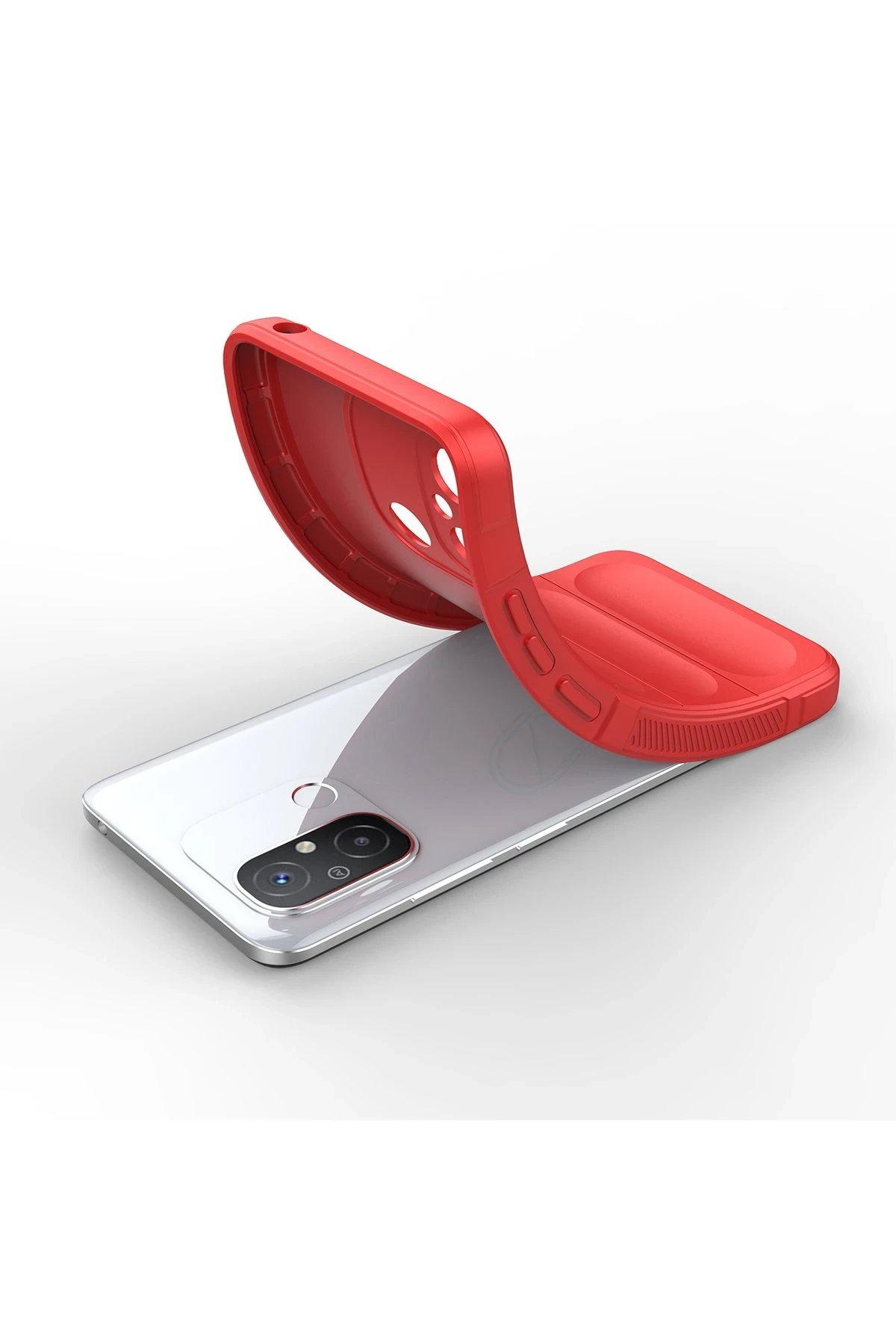 Newface Xiaomi Redmi 12C Kılıf Optimum Silikon - Kırmızı