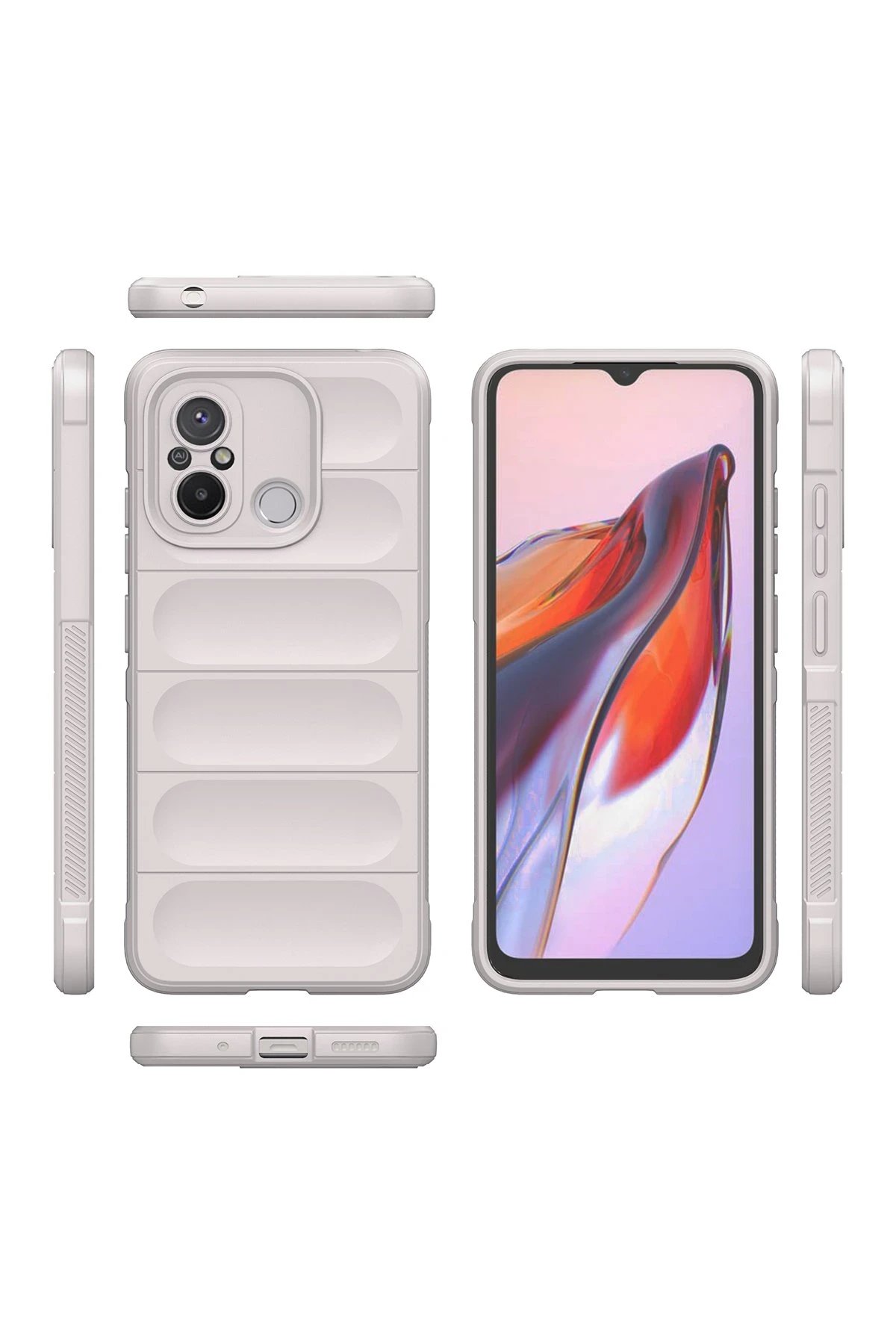 Newface Xiaomi Redmi 12C Kılıf Optimum Silikon - Krem