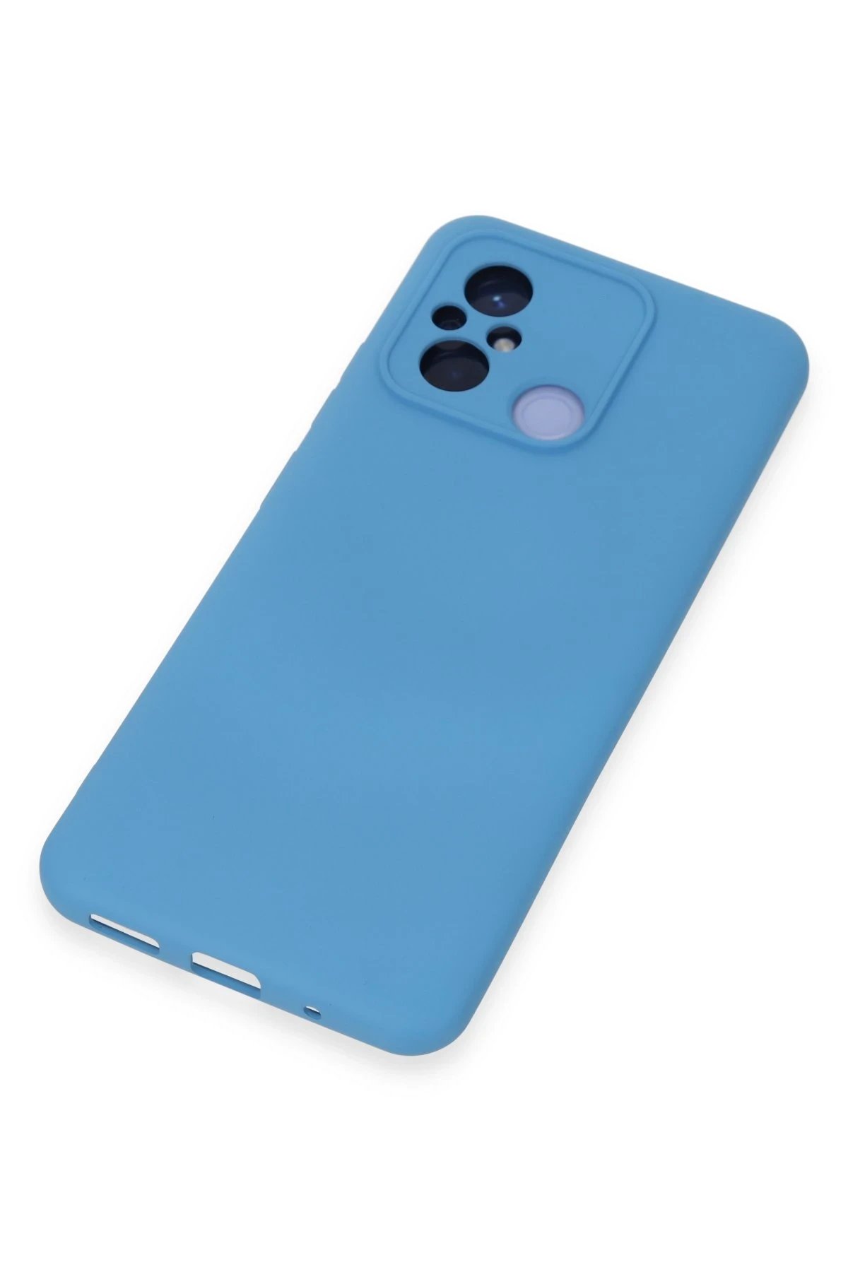 Newface Xiaomi Redmi 12C Kılıf Nano içi Kadife Silikon - Mavi