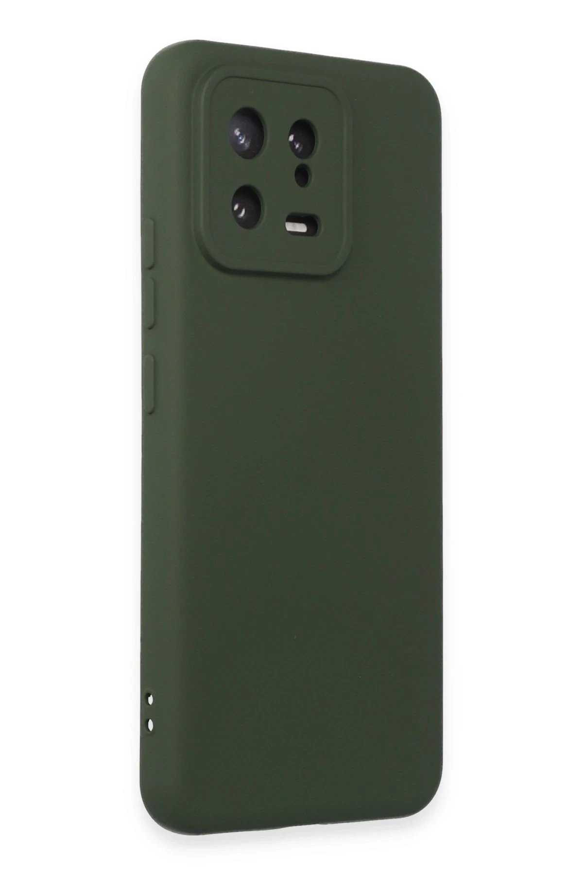 Newface Xiaomi Mi 13 Kılıf Nano içi Kadife Silikon - Koyu Yeşil