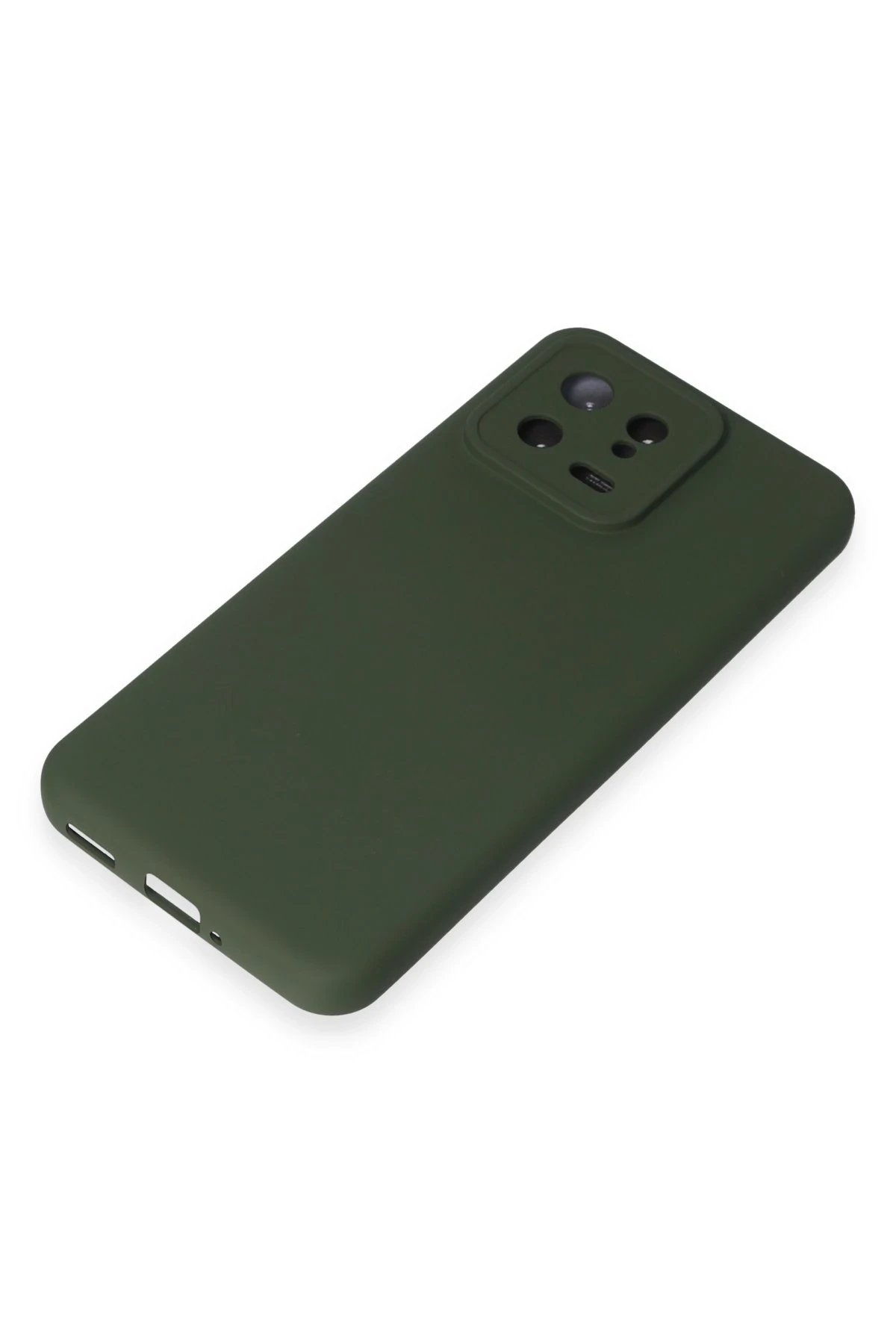 Newface Xiaomi Mi 13 Kılıf Nano içi Kadife Silikon - Koyu Yeşil