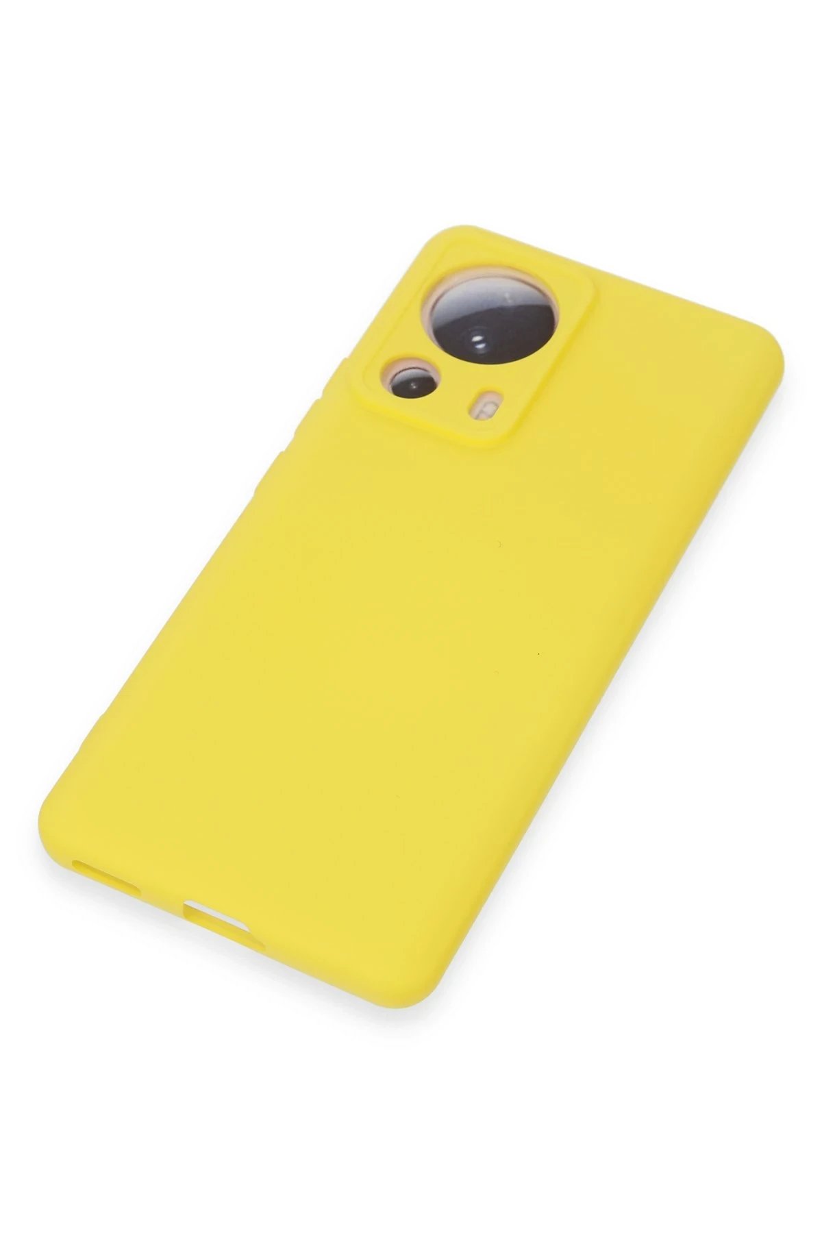 Newface Xiaomi Mi 13 Lite Kılıf Nano içi Kadife Silikon - Sarı