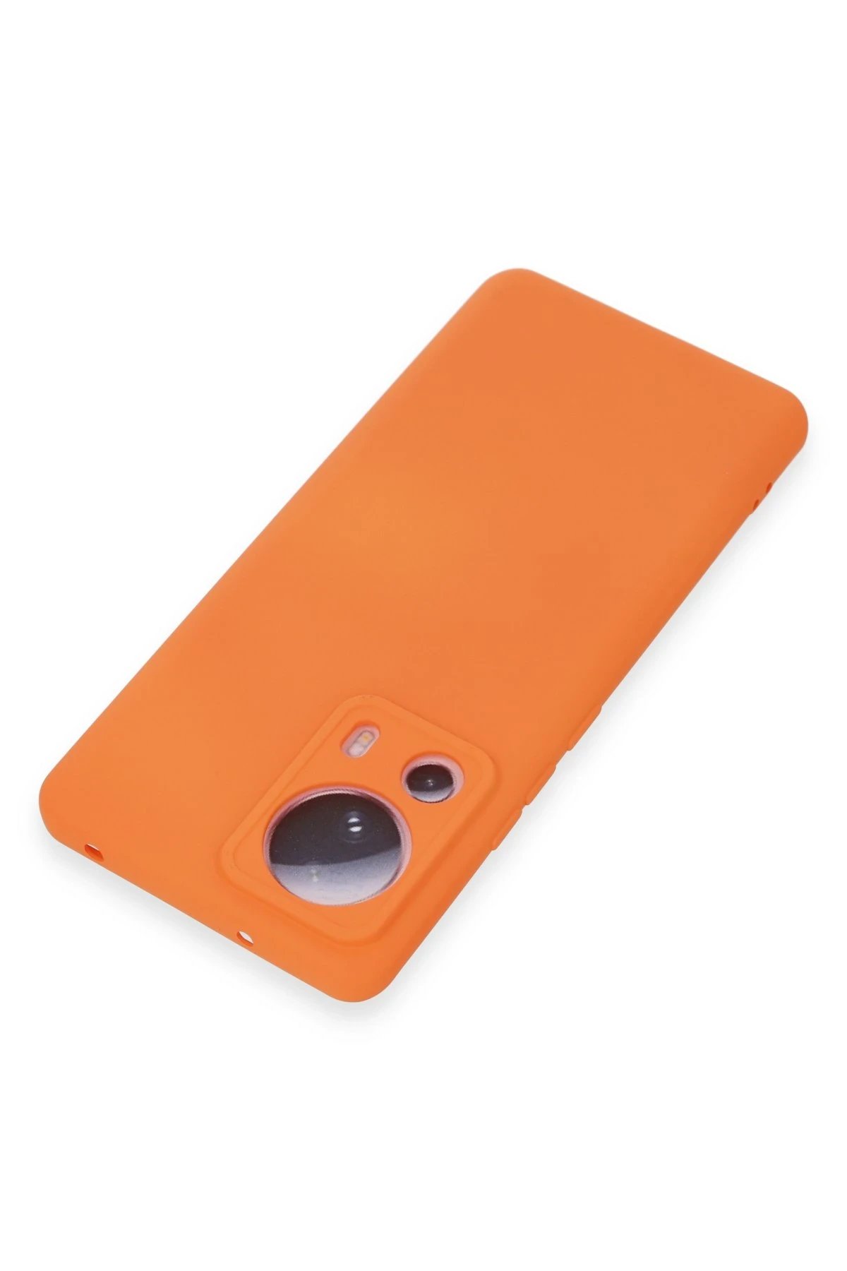 Newface Xiaomi Mi 13 Lite Kılıf Nano içi Kadife Silikon - Turuncu