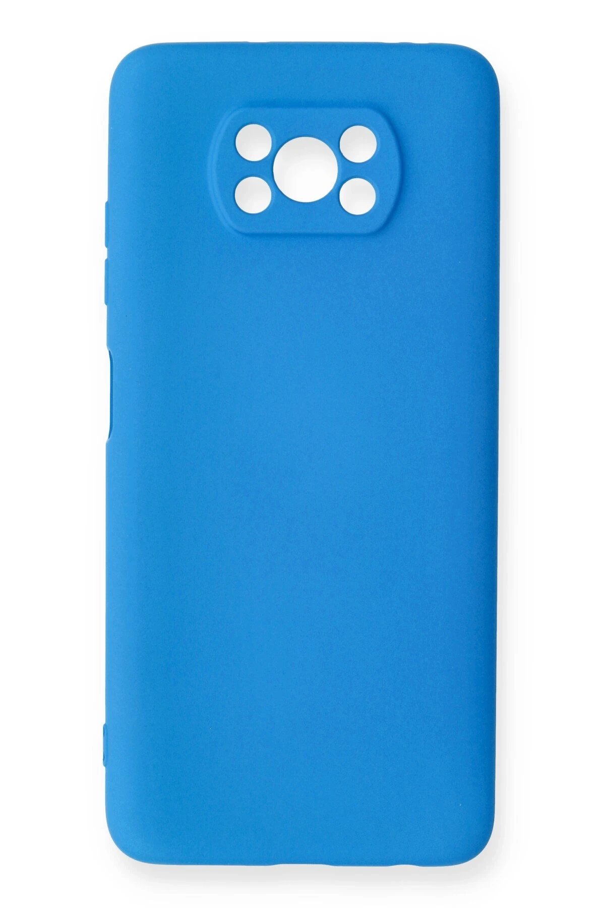 Newface Xiaomi Pocophone X3 Kılıf Nano içi Kadife Silikon - Mavi