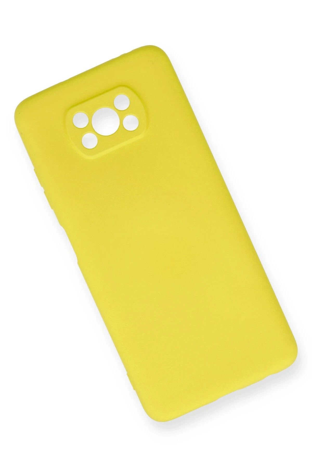 Newface Xiaomi Pocophone X3 Kılıf Nano içi Kadife Silikon - Sarı