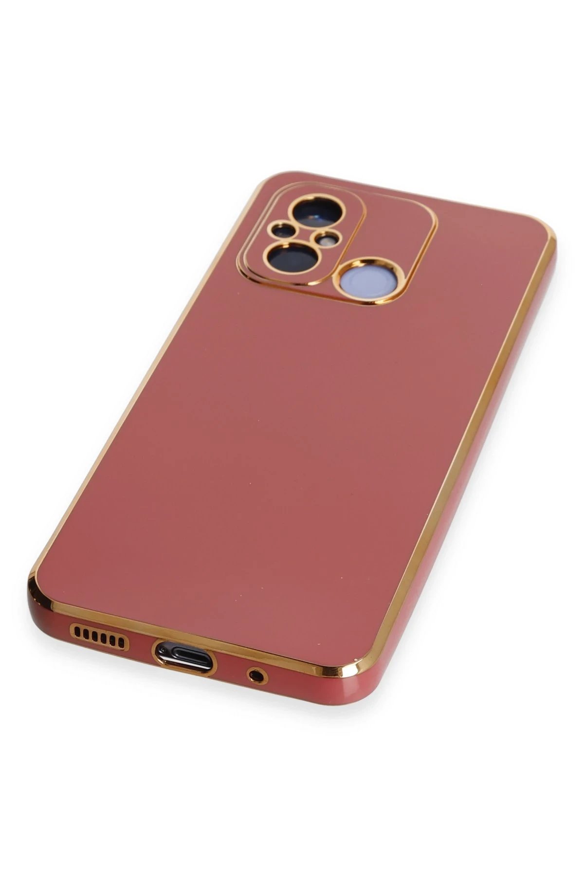 Newface Xiaomi Redmi 12C Kılıf Volet Silikon - Kırmızı