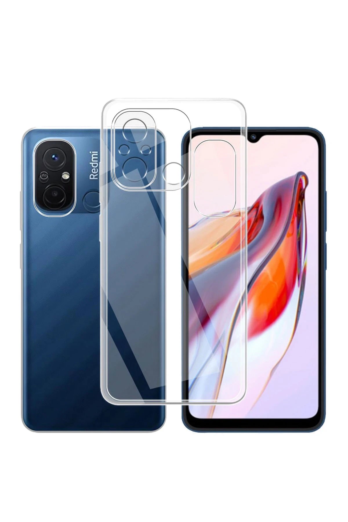 Newface Xiaomi Redmi 12C Kılıf Lüx Şeffaf Silikon