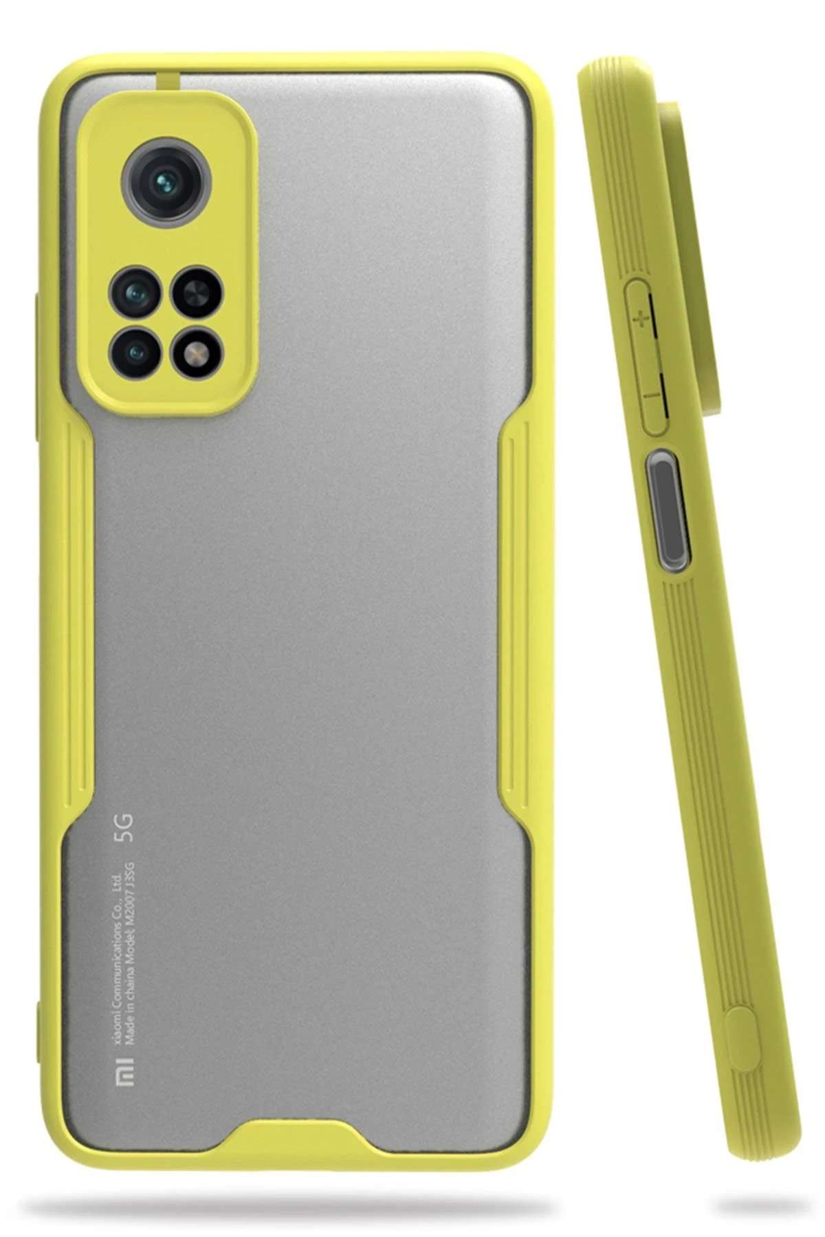 Newface Xiaomi Mi 10T Pro Kılıf Platin Silikon - Sarı