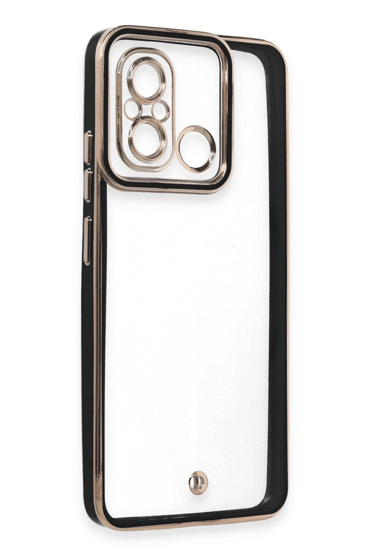 Newface Xiaomi Redmi 12C Kılıf Liva Lens Silikon - Siyah