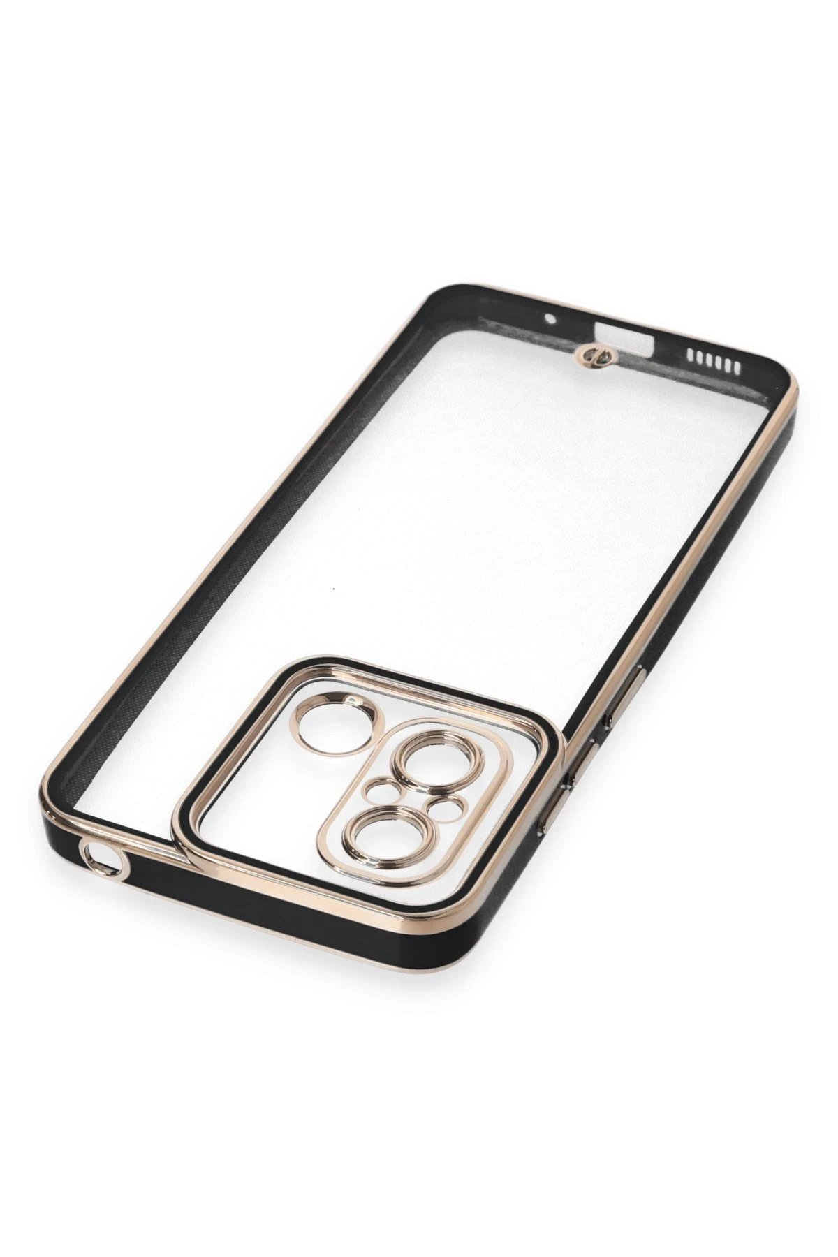 Newface Xiaomi Redmi 12C Kılıf Liva Lens Silikon - Siyah