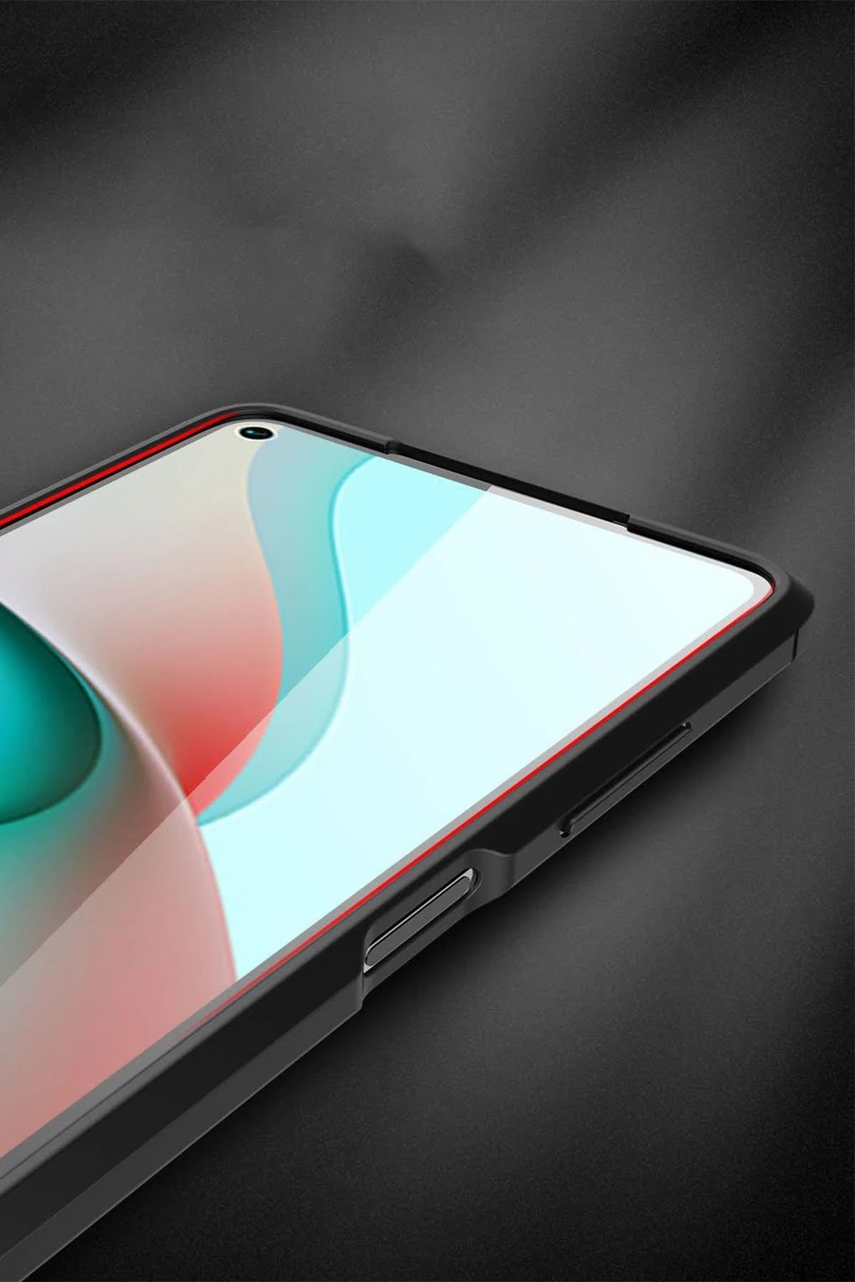 Newface Xiaomi Redmi Note 9 5G Kılıf Auto Focus Kapak - Kırmızı