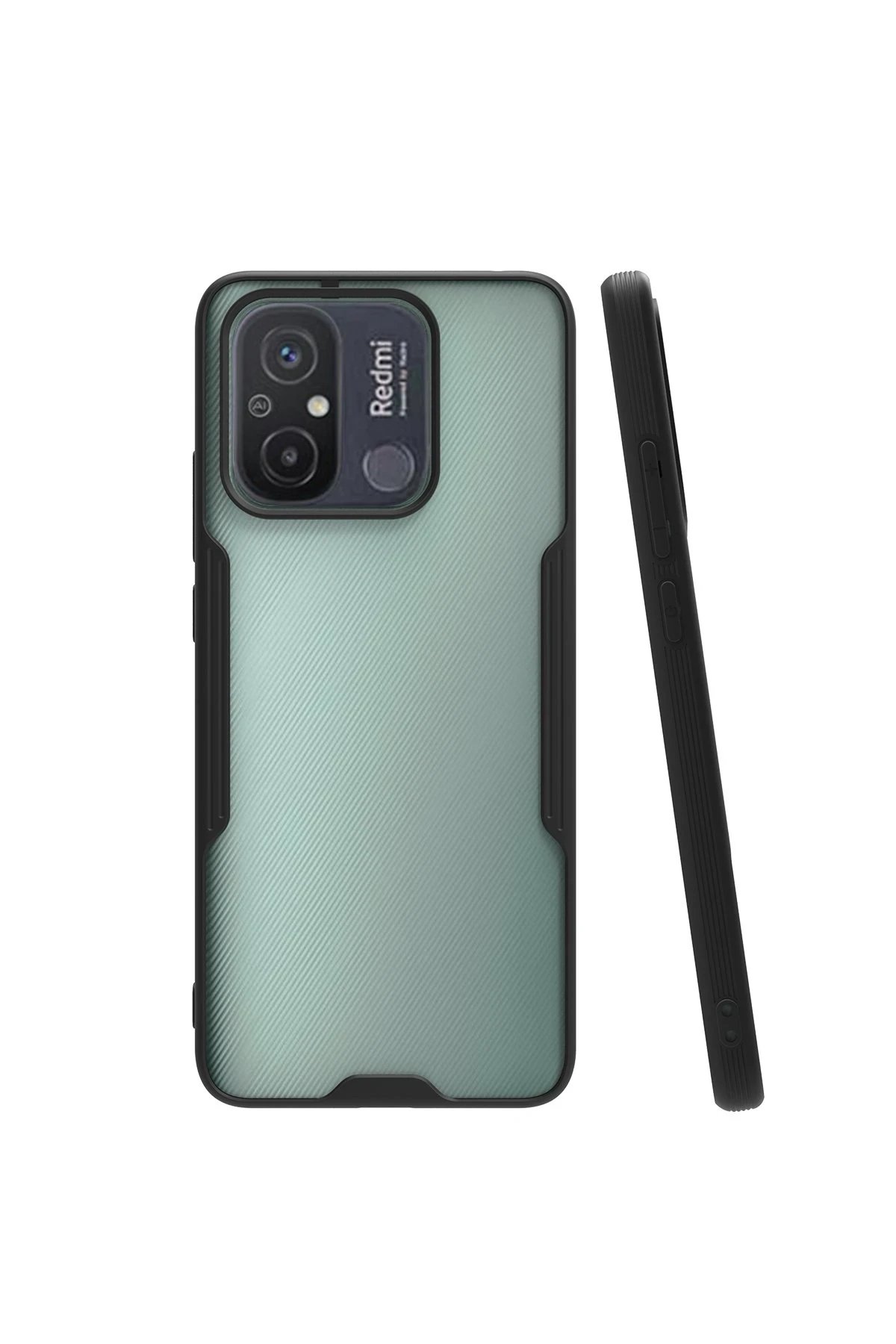 Newface Xiaomi Redmi 12C Kılıf Platin Silikon - Siyah