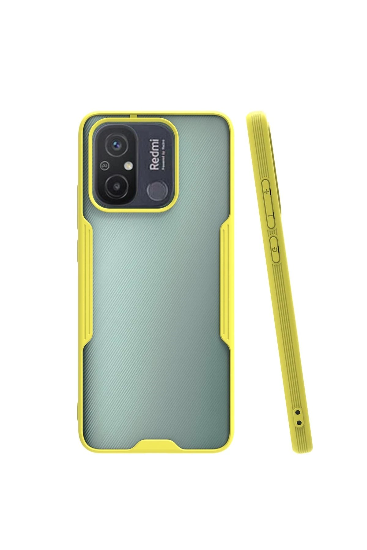 Newface Xiaomi Redmi 12C Kılıf Platin Silikon - Sarı