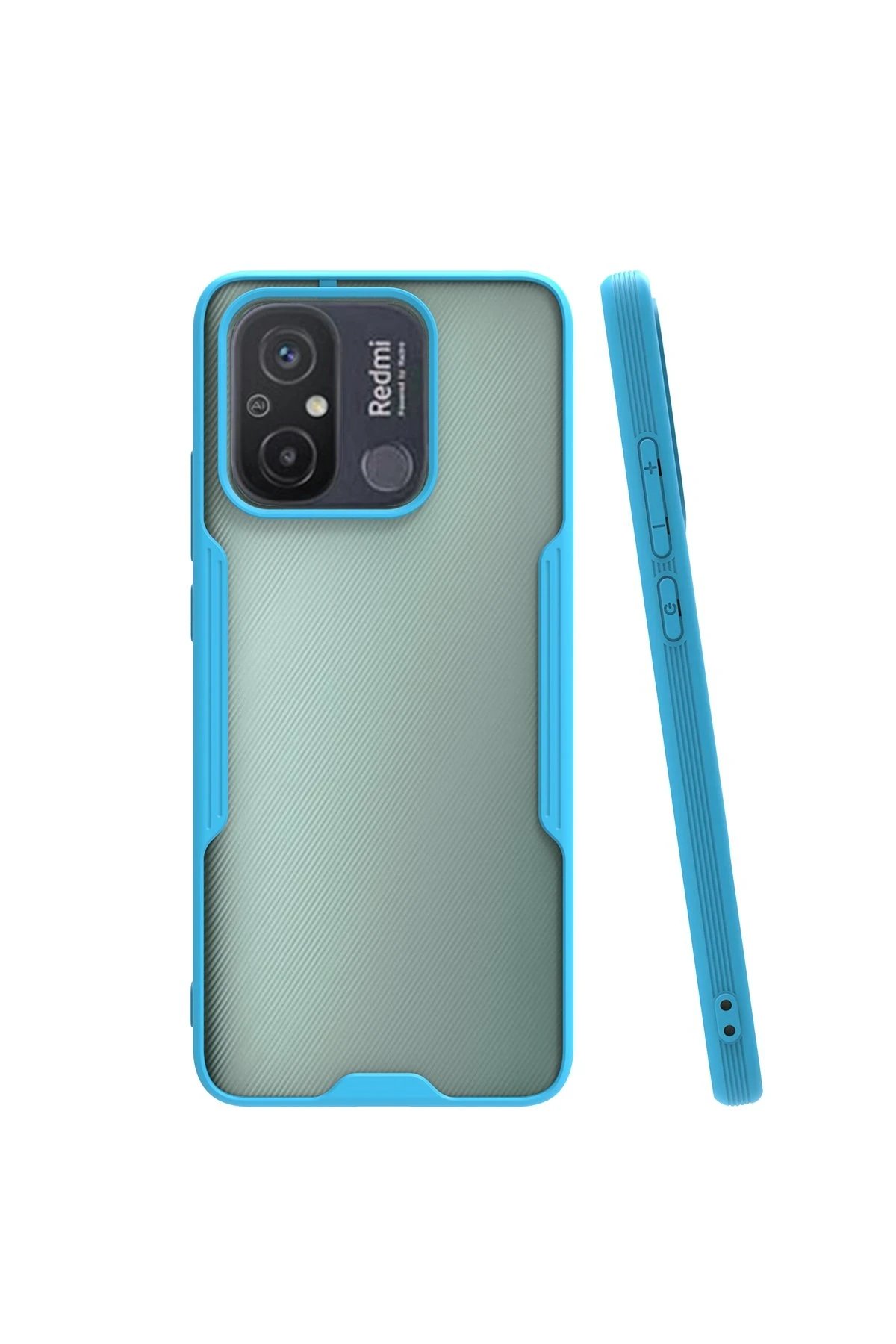 Newface Xiaomi Redmi 12C Kılıf Platin Silikon - Mavi