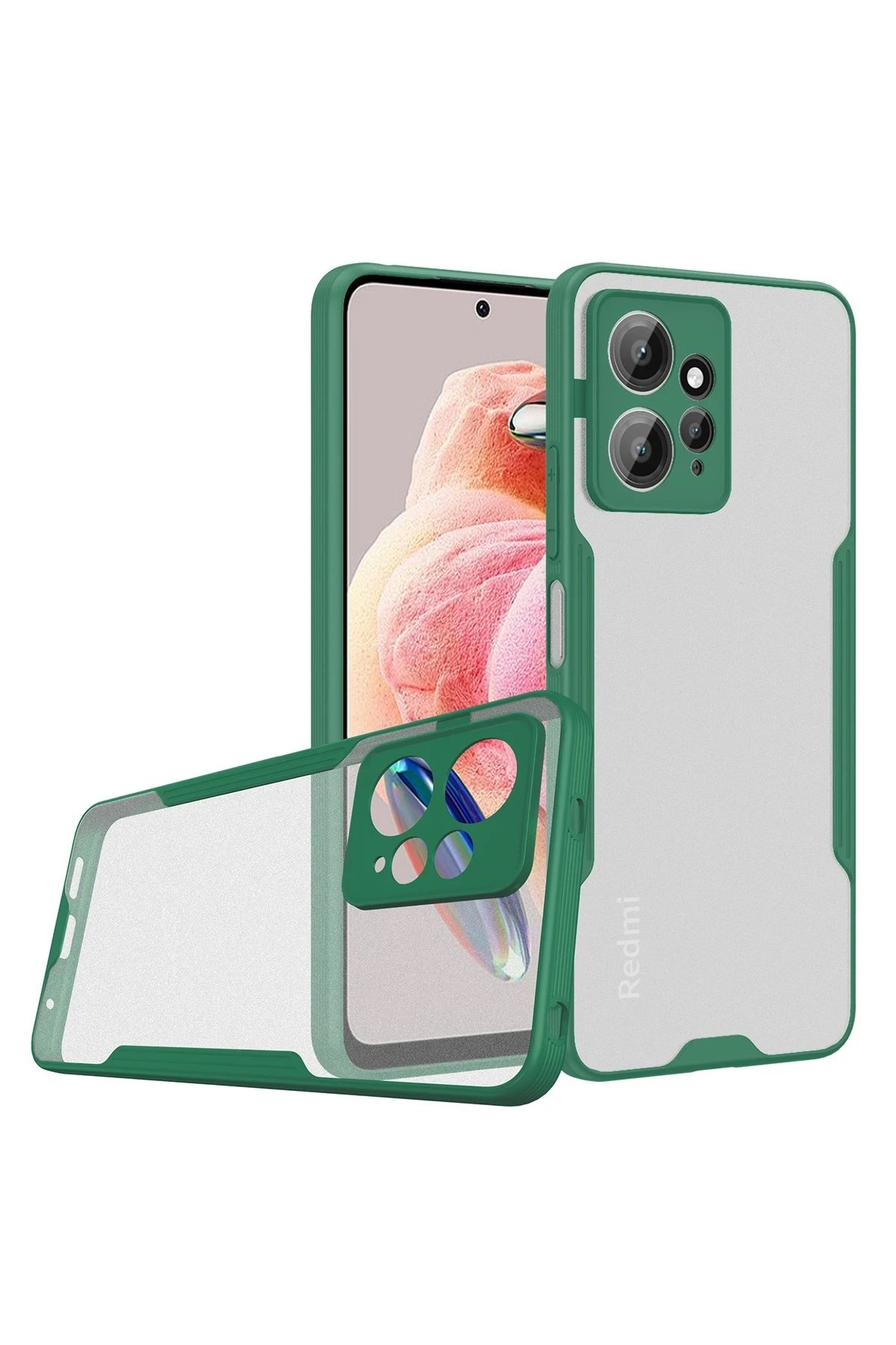 Newface Xiaomi Redmi Note 12 4G Kılıf Platin Silikon - Yeşil