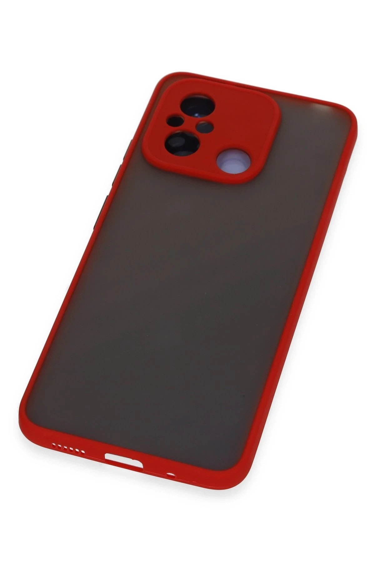 Newface Xiaomi Redmi 12C Kılıf Montreal Silikon Kapak - Kırmızı