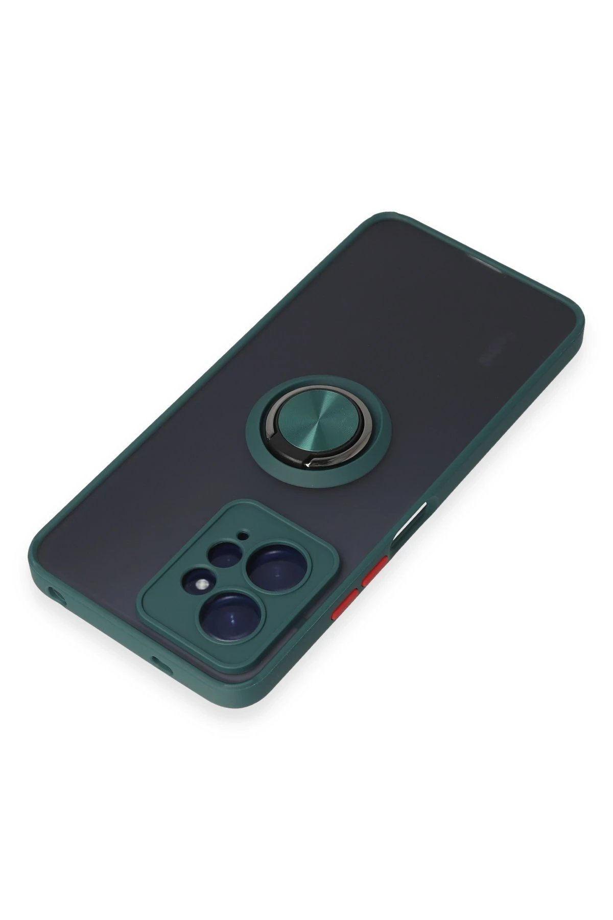 Newface Xiaomi Redmi Note 12 4G Kılıf Montreal Yüzüklü Silikon Kapak - Yeşil