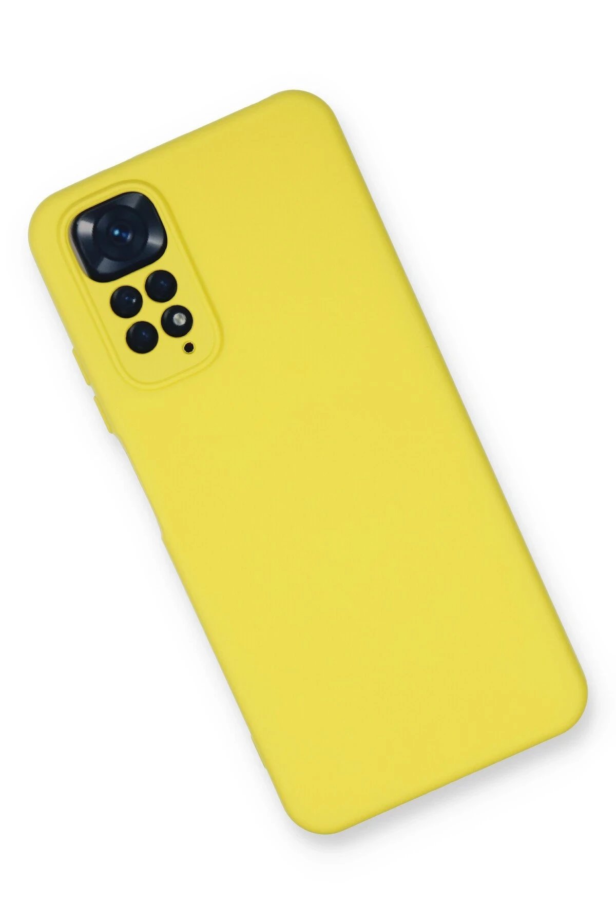 Newface Xiaomi Redmi Note 11 Kılıf Nano içi Kadife Silikon - Sarı