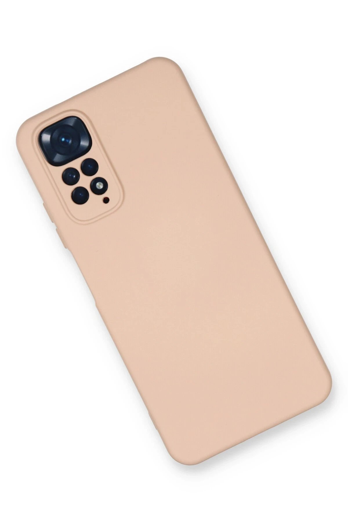 Newface Xiaomi Redmi Note 11 Kılıf Nano içi Kadife Silikon - Pudra